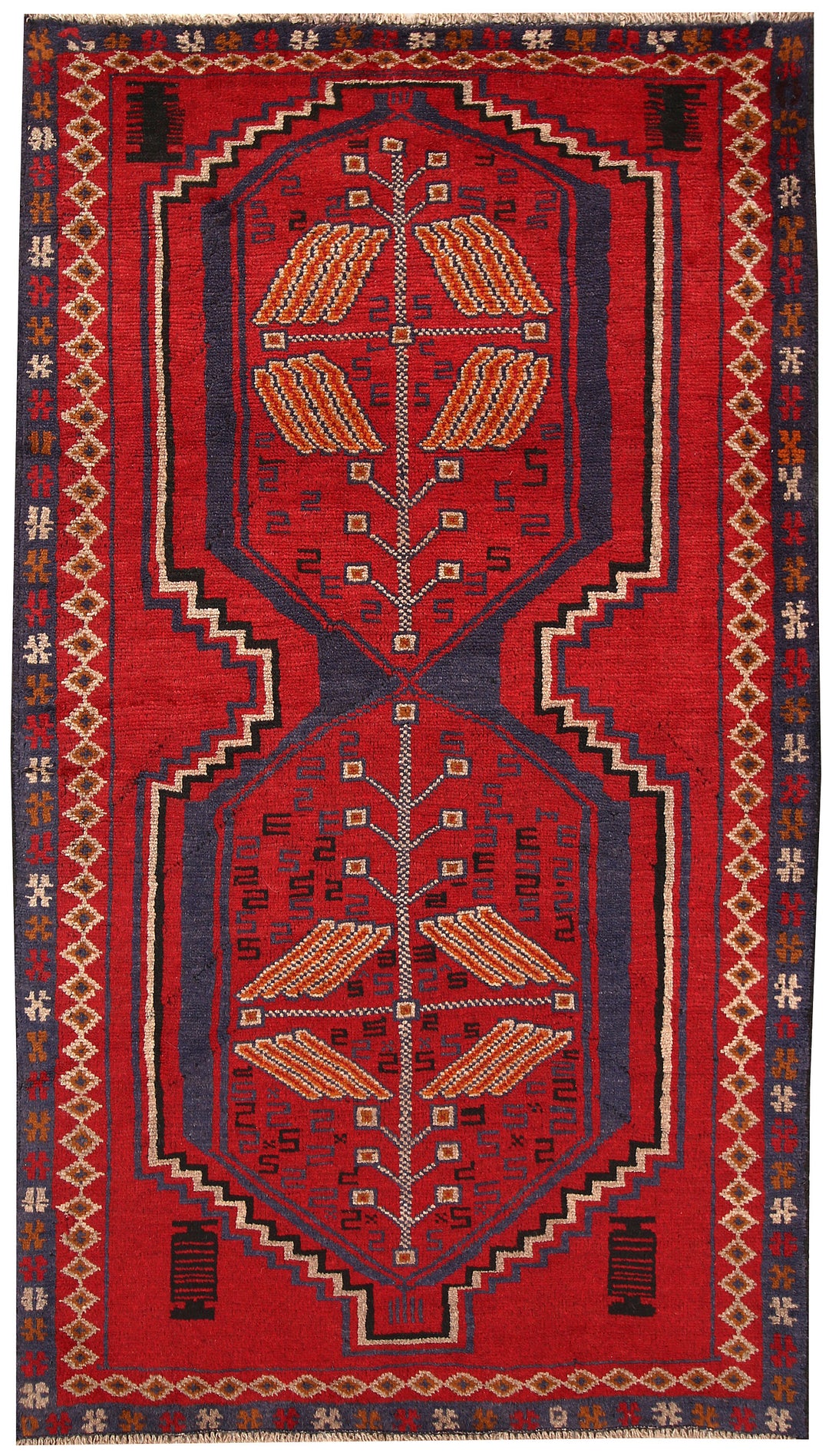 Firebrick Baluchi 3' 9 x 6' 8 - No. 62503 - ALRUG Rug Store