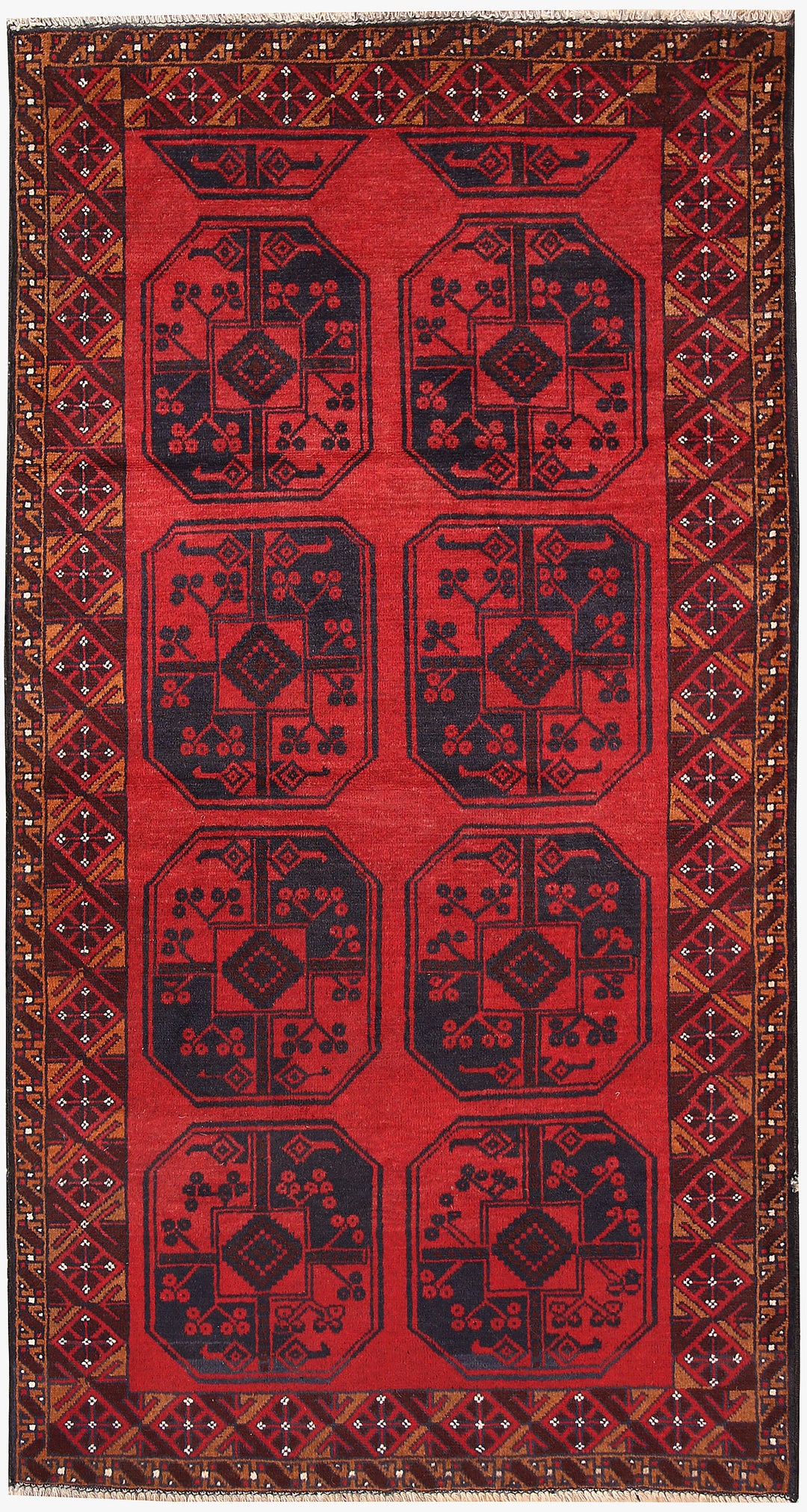 Firebrick Baluchi 3' 7 x 6' 5 - No. 62504 - ALRUG Rug Store
