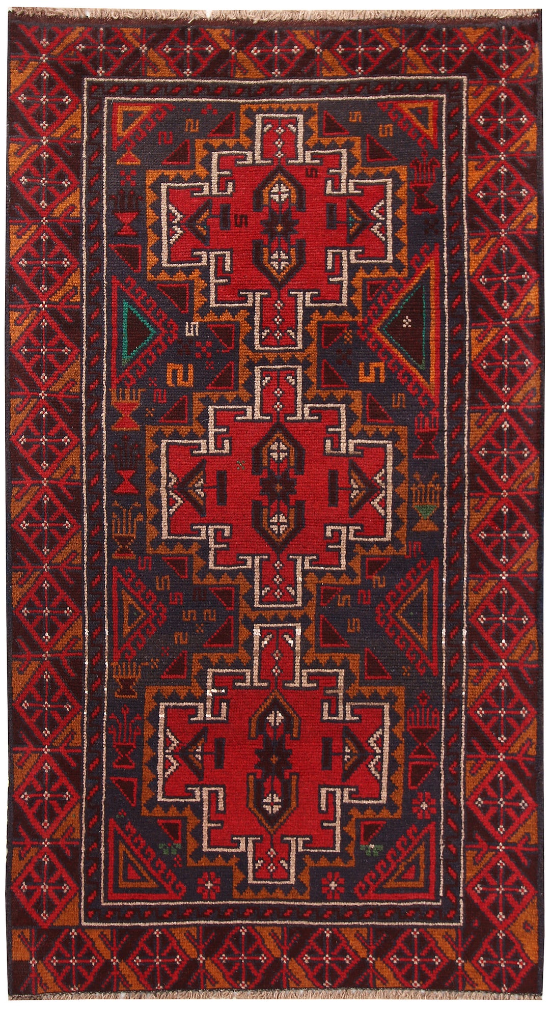 Light Slate Grey Baluchi 3' 5 x 6' 2 - No. 62513 - ALRUG Rug Store