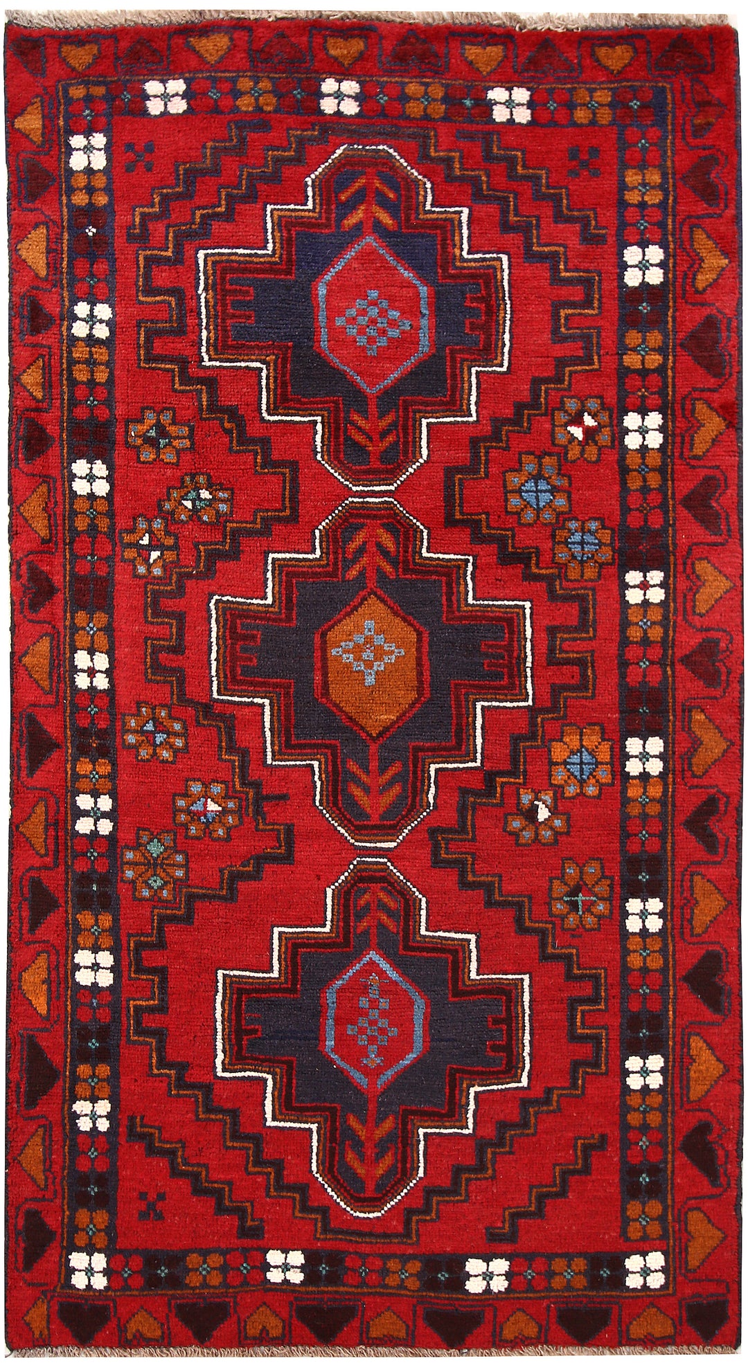 Firebrick Baluchi 3' 6 x 6' 6 - No. 62521 - ALRUG Rug Store
