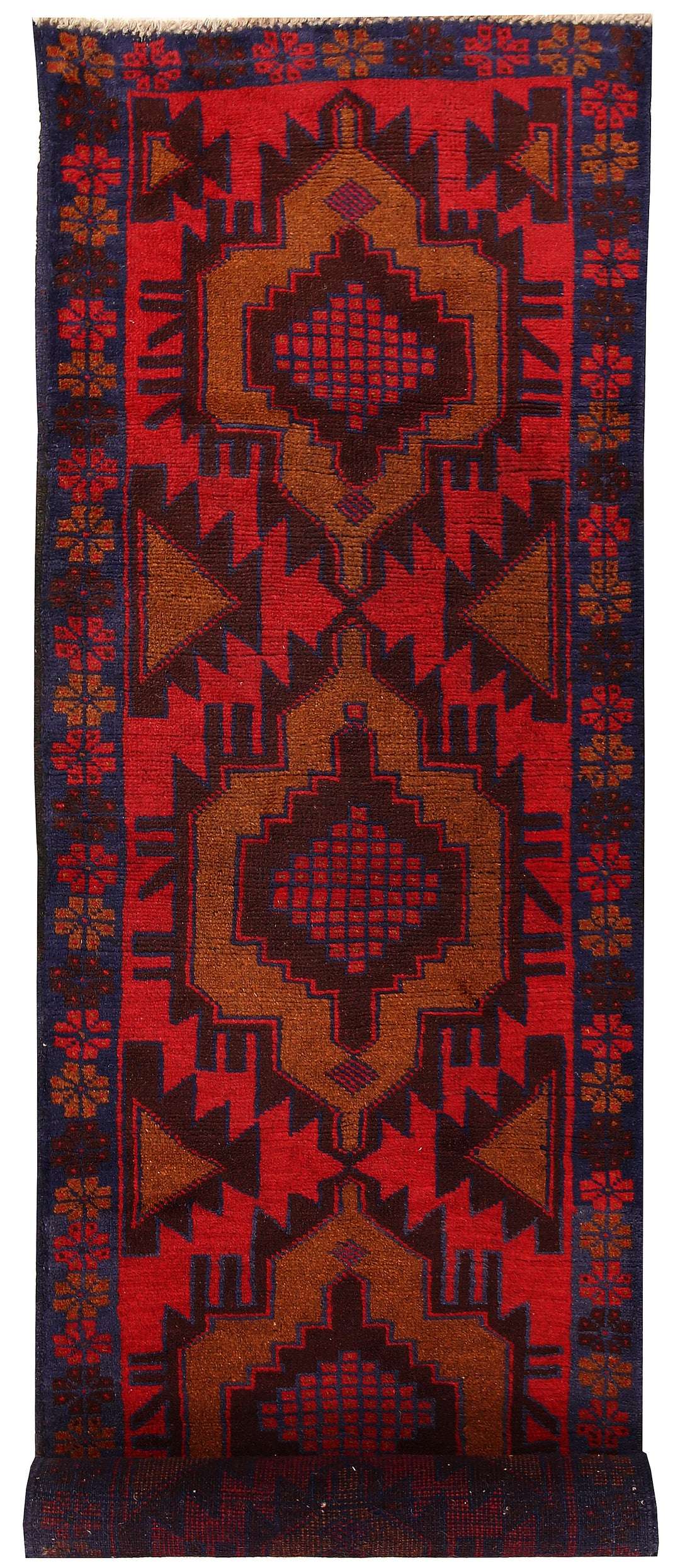 Firebrick Baluchi 2' 6 x 9' 7 - No. 62528 - ALRUG Rug Store
