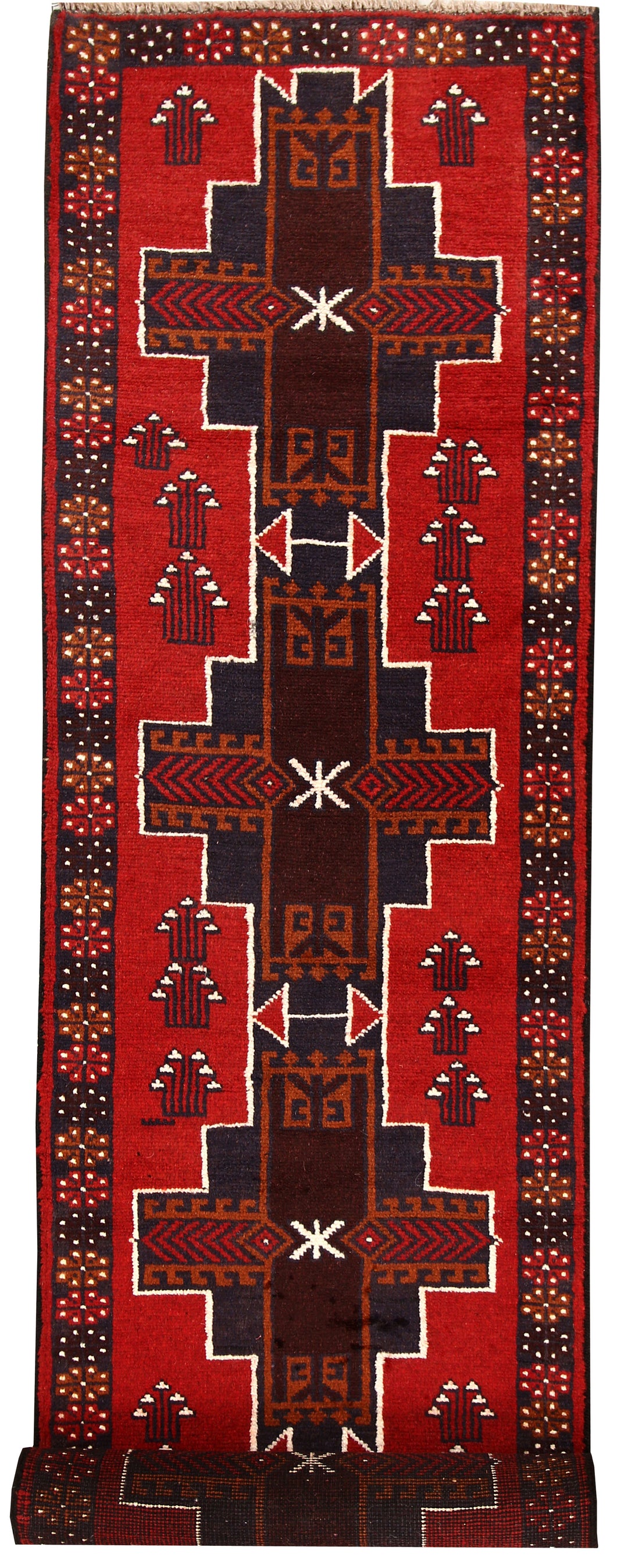 Firebrick Baluchi 2' 4 x 9' 10 - No. 62531 - ALRUG Rug Store
