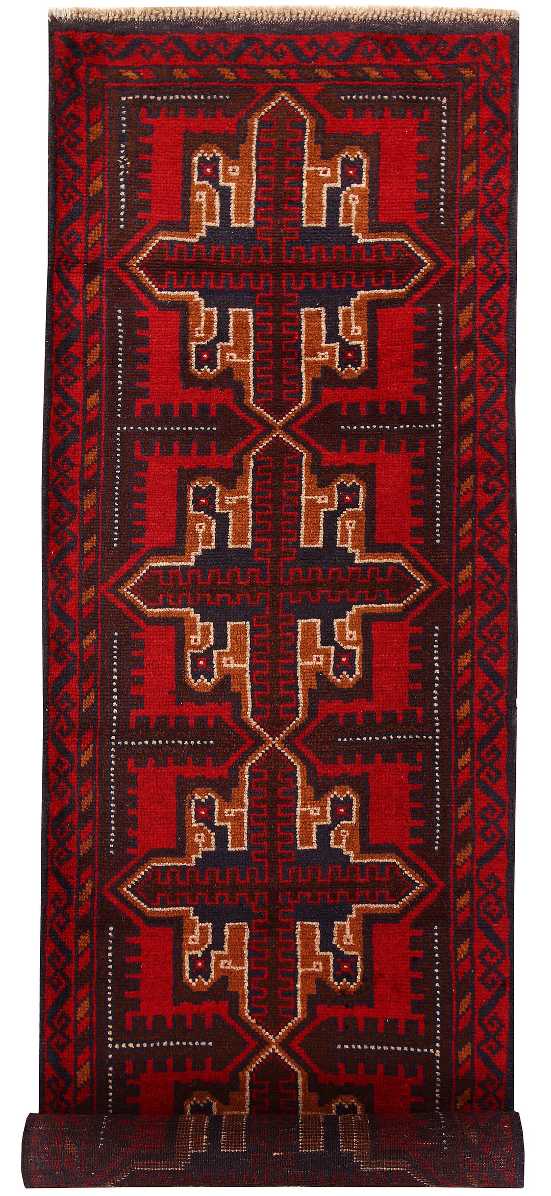 Firebrick Baluchi 2' 9 x 9' 10 - No. 62532 - ALRUG Rug Store