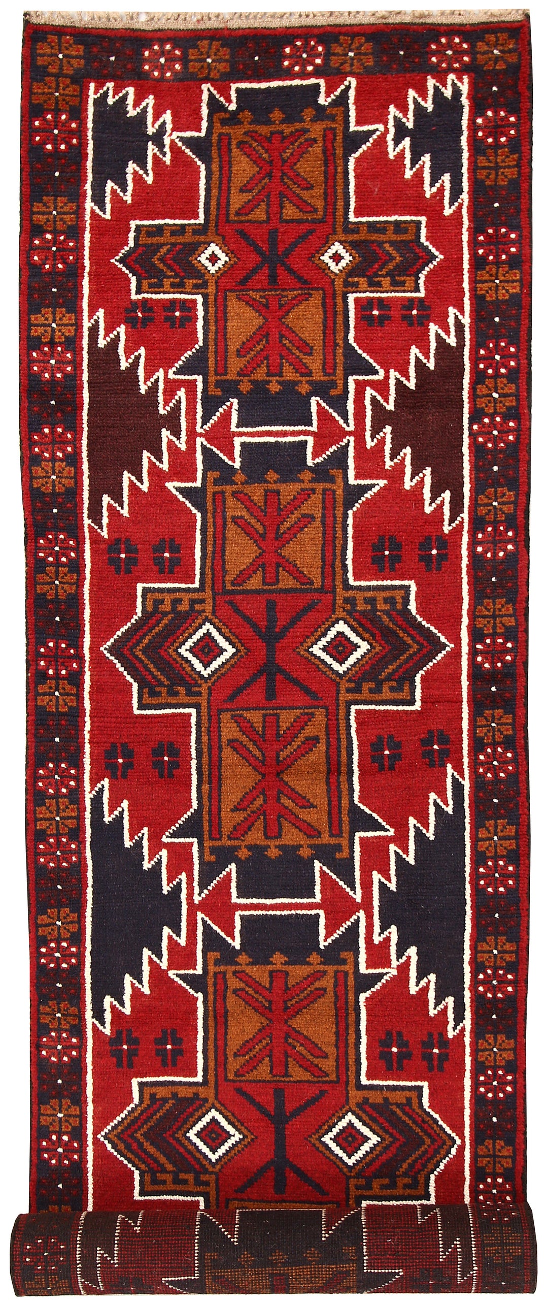Firebrick Baluchi 2' 5 x 9' 2 - No. 62535 - ALRUG Rug Store