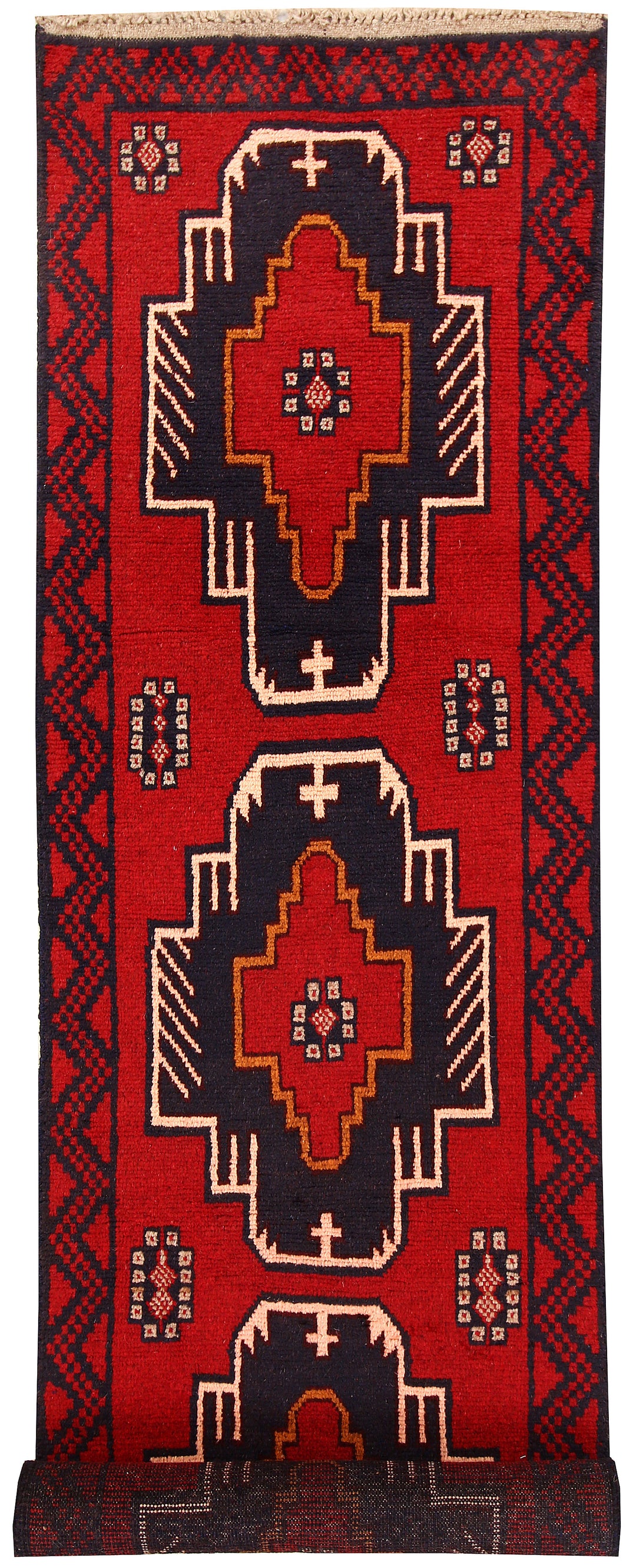 Firebrick Baluchi 2' 5 x 9' 9 - No. 62539 - ALRUG Rug Store