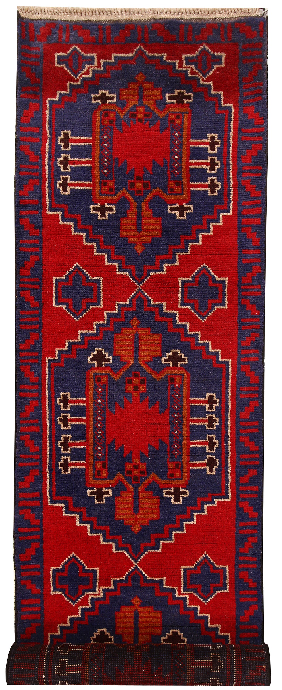 Firebrick Baluchi 2' 5 x 10' 3 - No. 62547 - ALRUG Rug Store