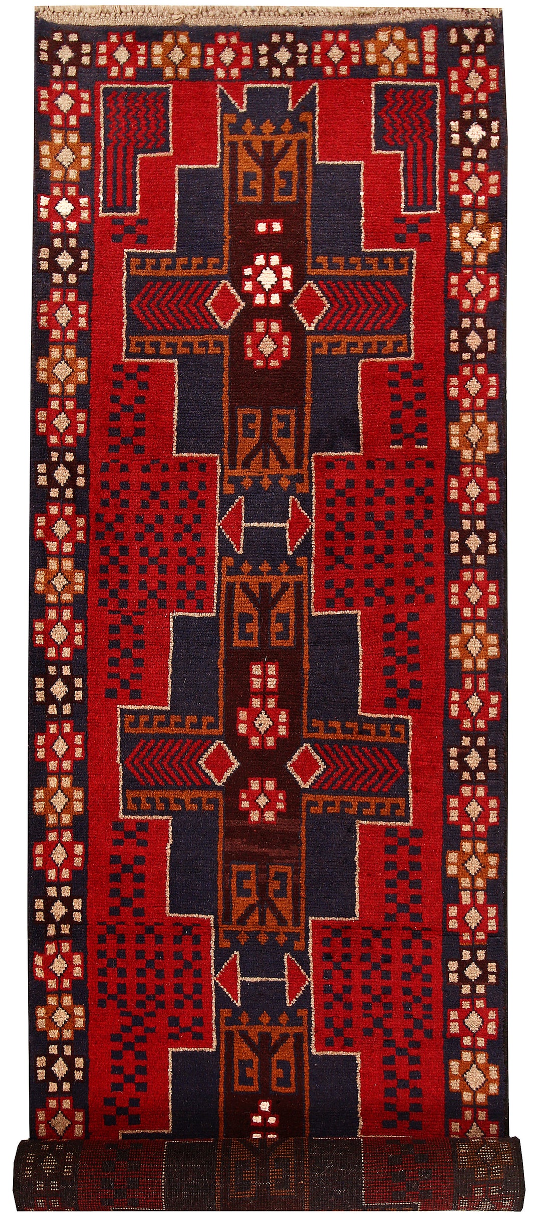 Firebrick Baluchi 2' 7 x 9' 6 - No. 62551 - ALRUG Rug Store