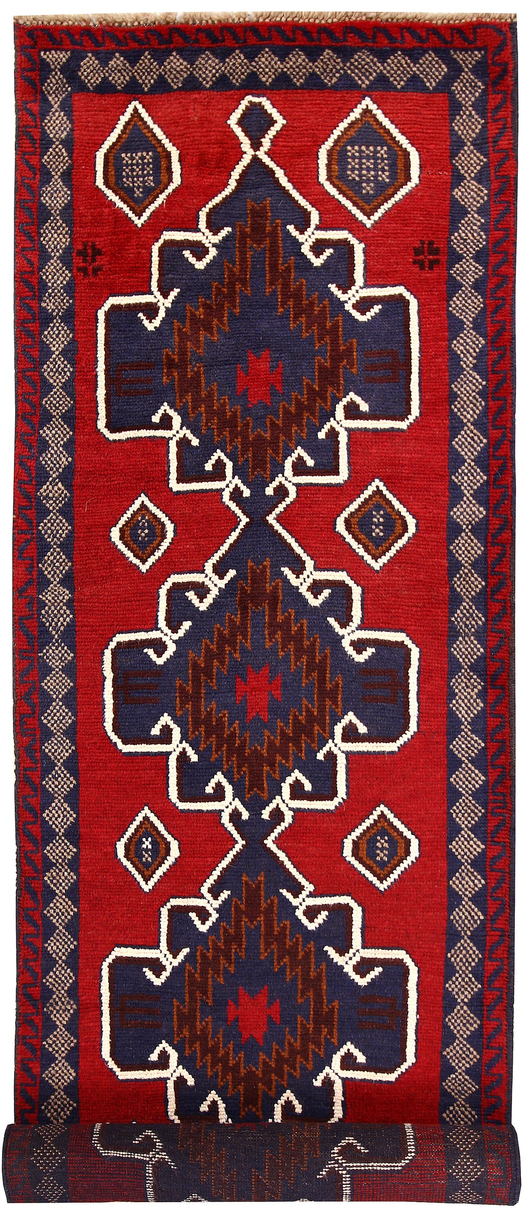 Firebrick Baluchi 2' 7 x 10' - No. 62554 - ALRUG Rug Store
