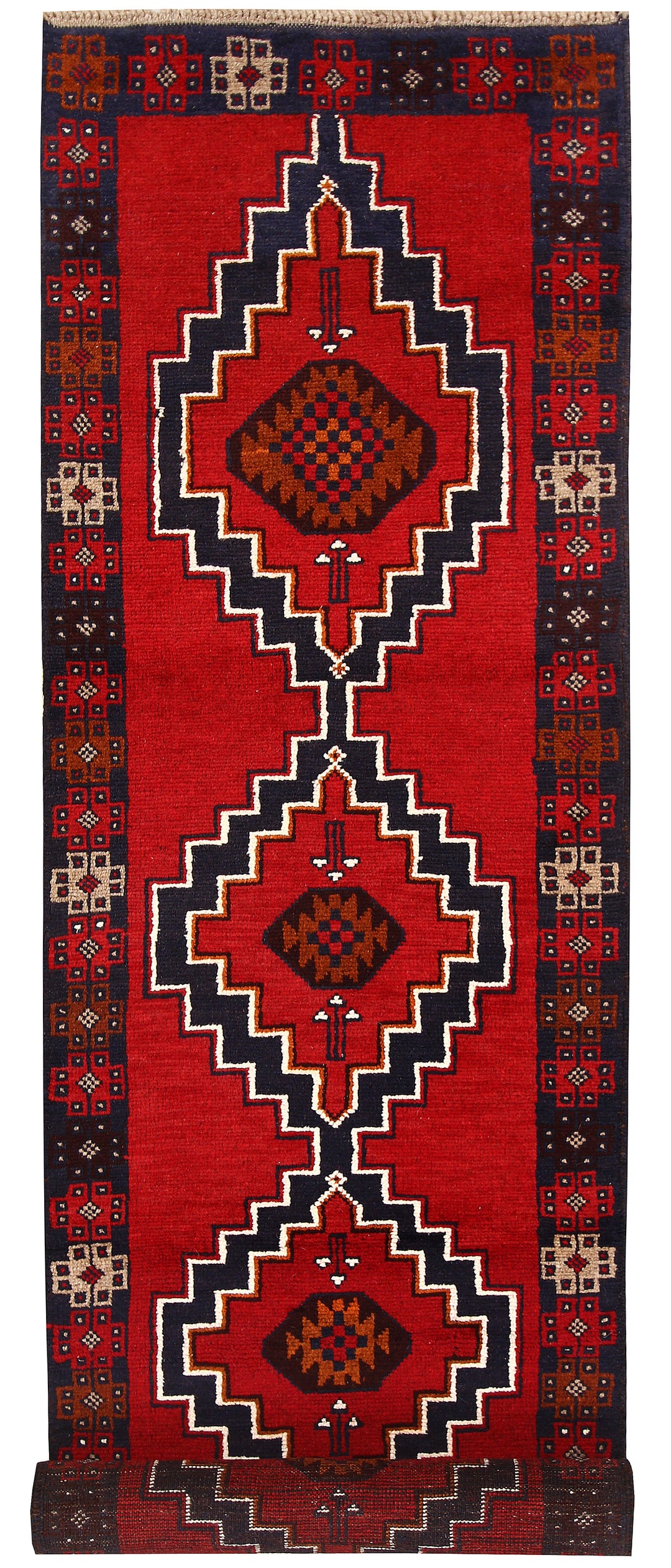 Firebrick Baluchi 2' 5 x 9' 8 - No. 62555 - ALRUG Rug Store