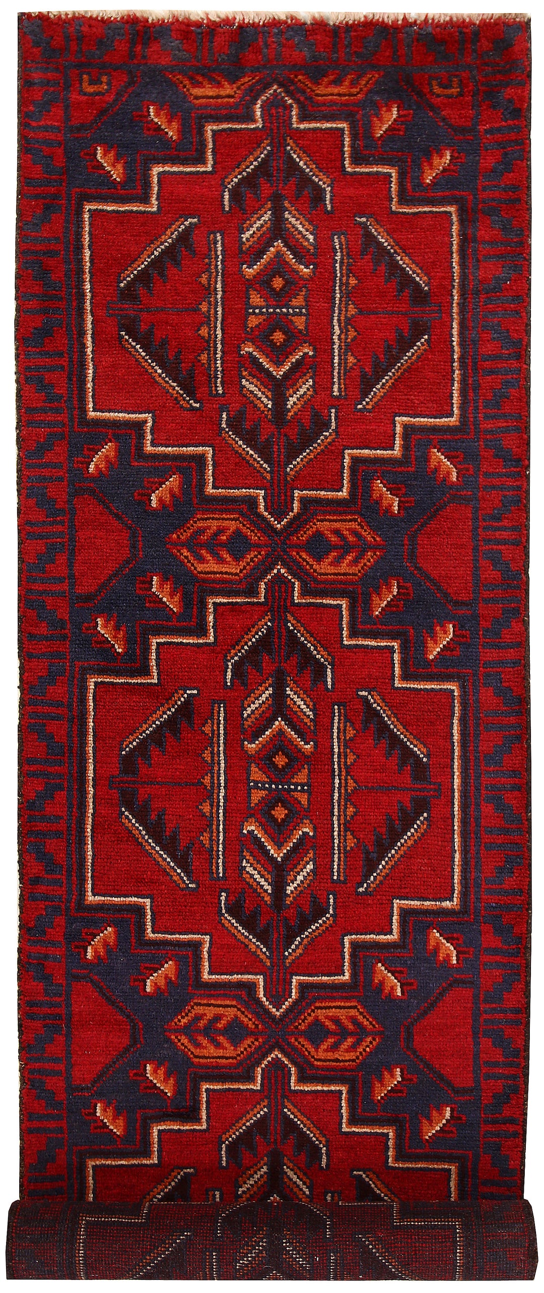 Firebrick Baluchi 2' 7 x 9' 10 - No. 62560 - ALRUG Rug Store