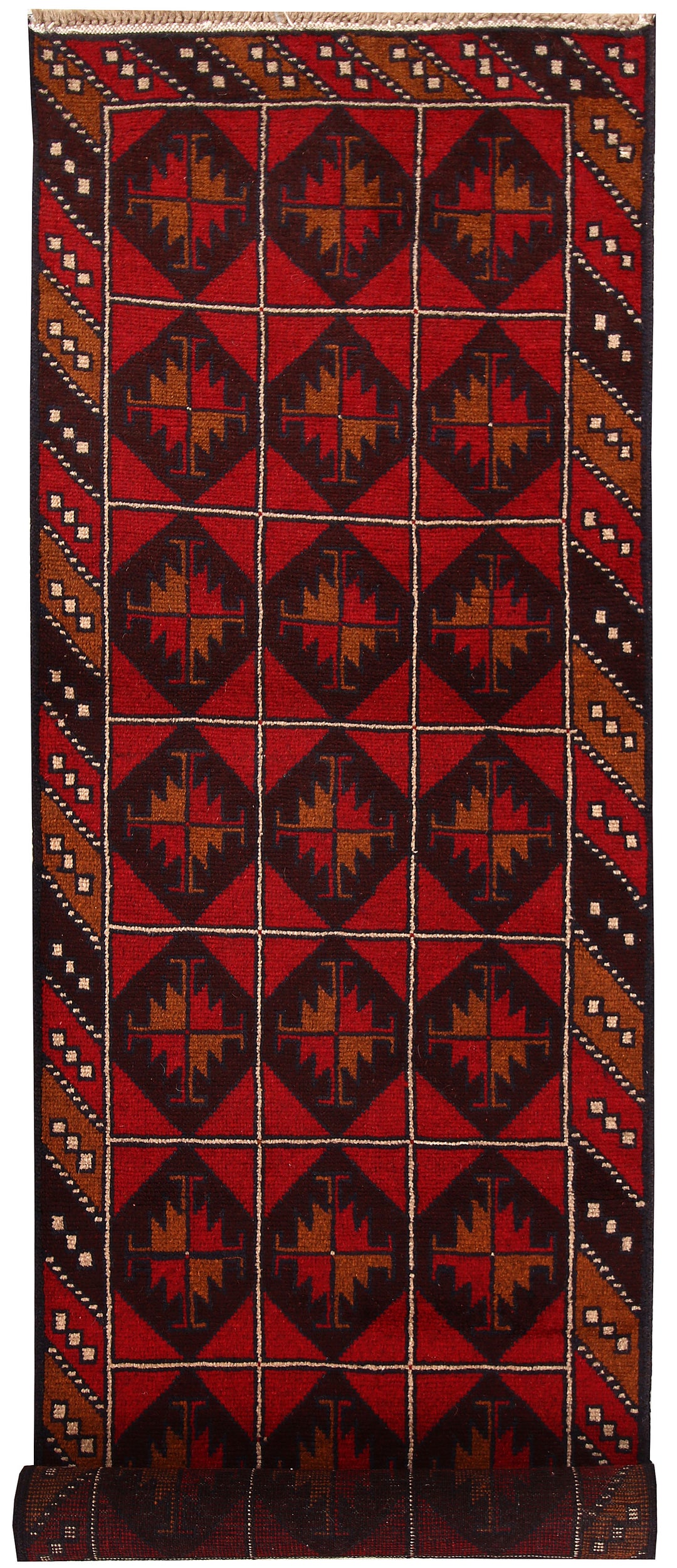 Firebrick Baluchi 2' 7 x 9' 6 - No. 62565 - ALRUG Rug Store