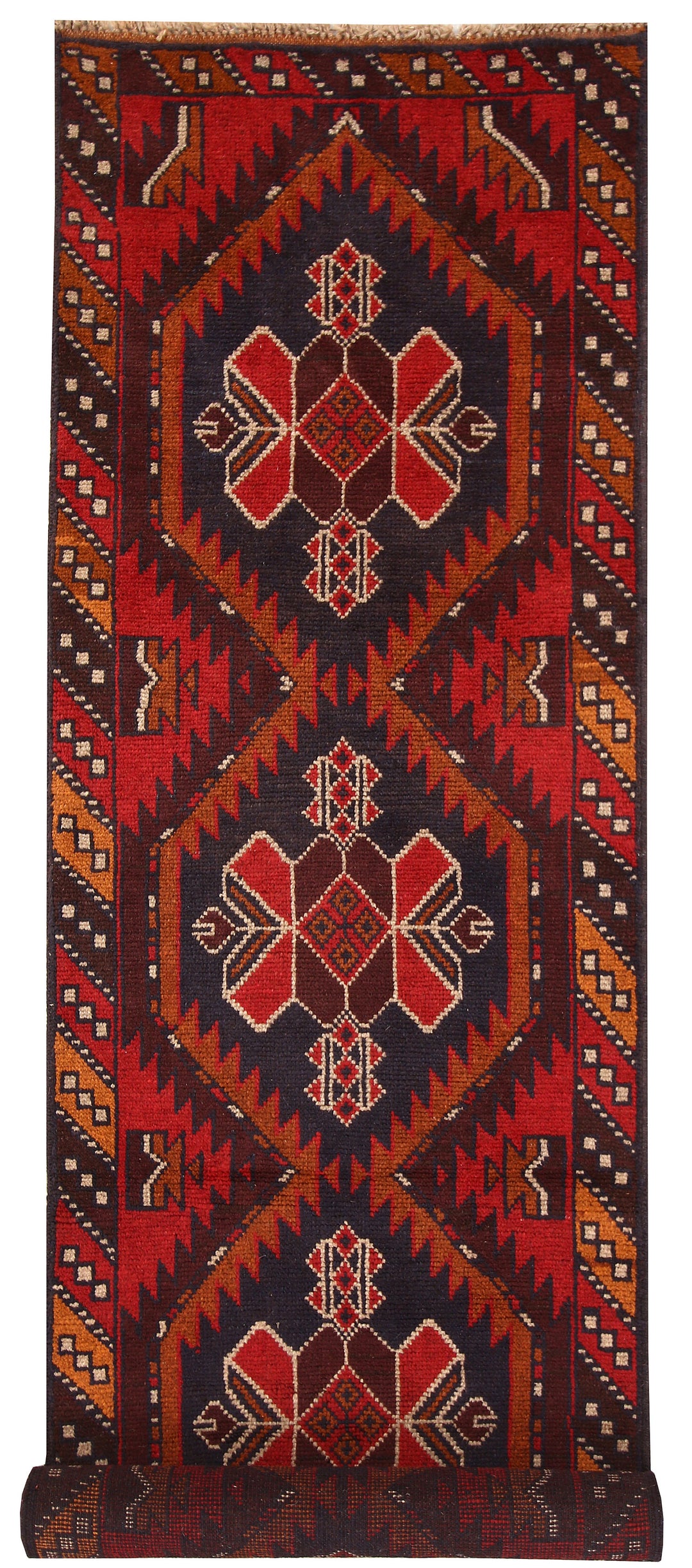 Firebrick Baluchi 2' 7 x 9' 5 - No. 62584 - ALRUG Rug Store