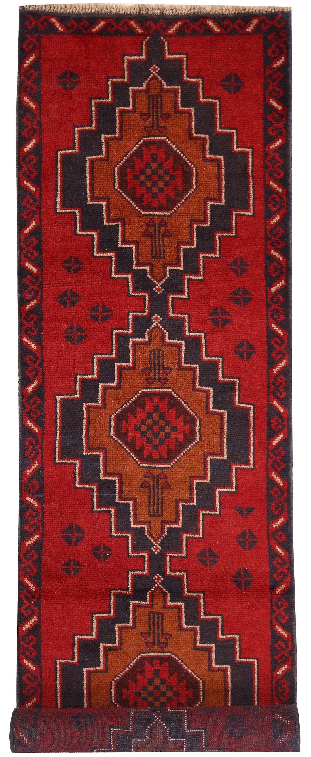 Firebrick Baluchi 2' 5 x 9' 5 - No. 62585 - ALRUG Rug Store