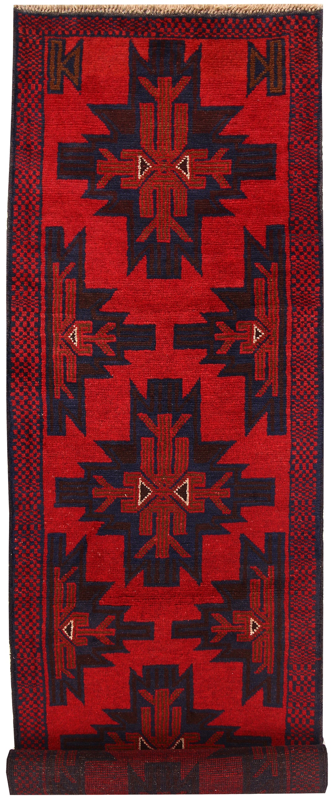 Firebrick Baluchi 2' 7 x 9' 7 - No. 62590 - ALRUG Rug Store
