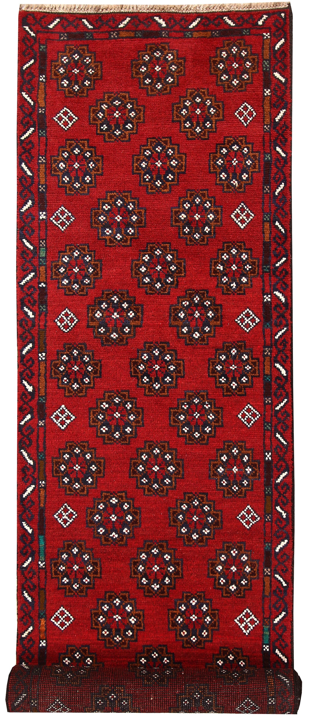 Firebrick Baluchi 2' 4 x 9' 4 - No. 62593 - ALRUG Rug Store