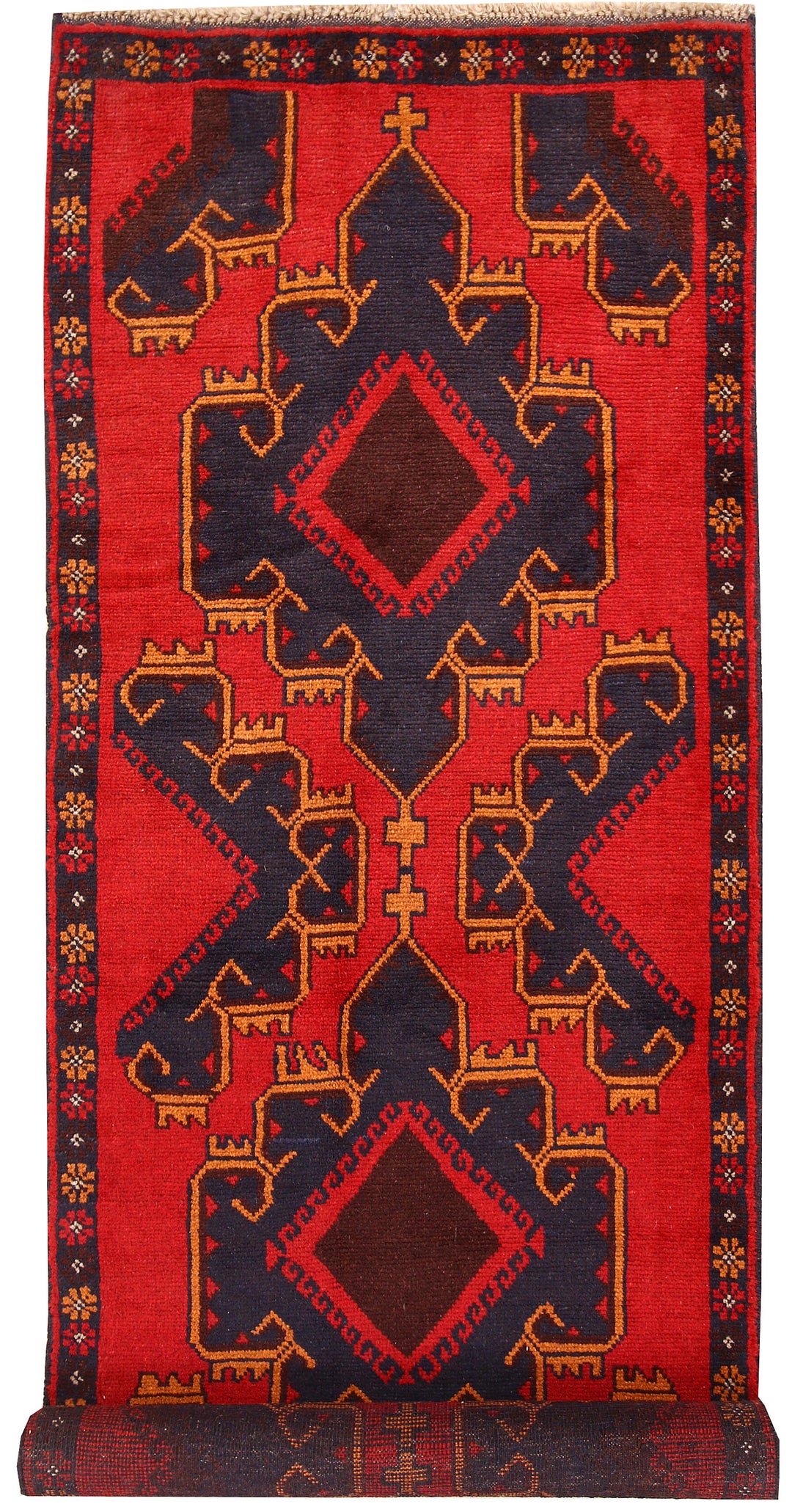 Firebrick Baluchi 2' 10 x 9' 10 - No. 62595 - ALRUG Rug Store