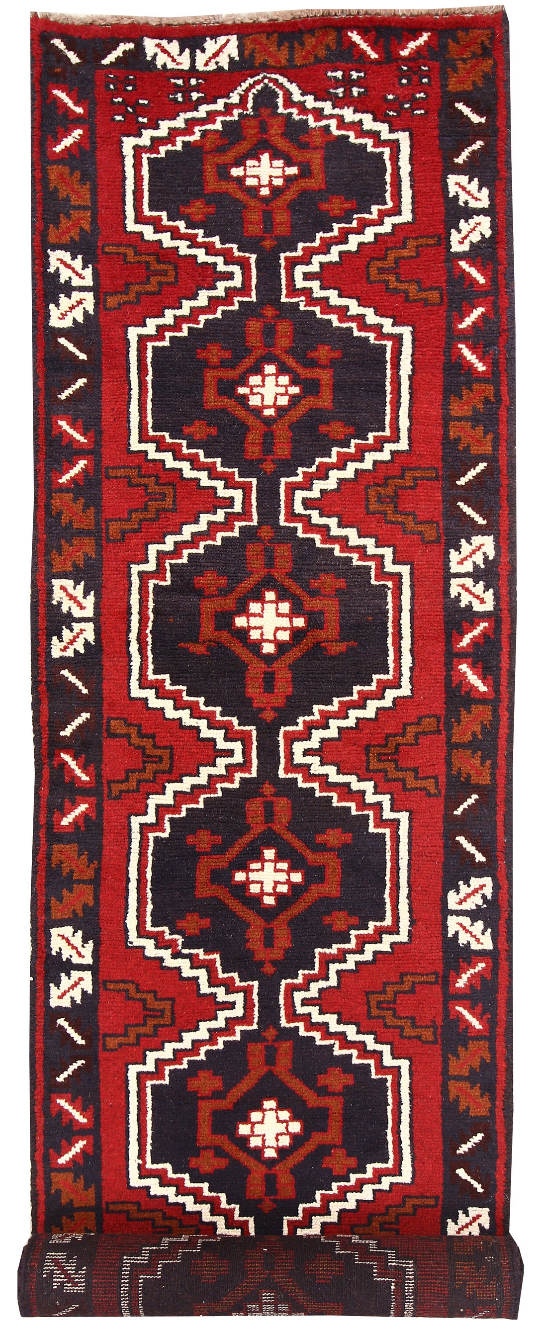 Firebrick Baluchi 2' 5 x 9' 9 - No. 62597 - ALRUG Rug Store