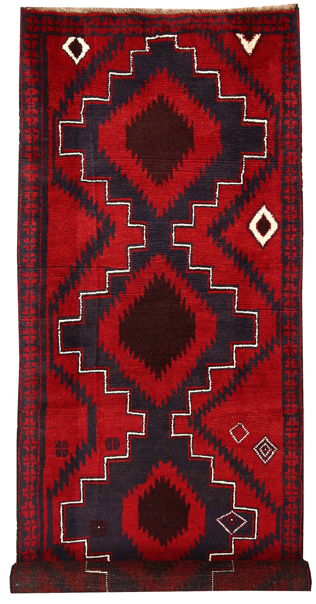 Firebrick Baluchi 3' 2 x 8' 4 - No. 62603 - ALRUG Rug Store