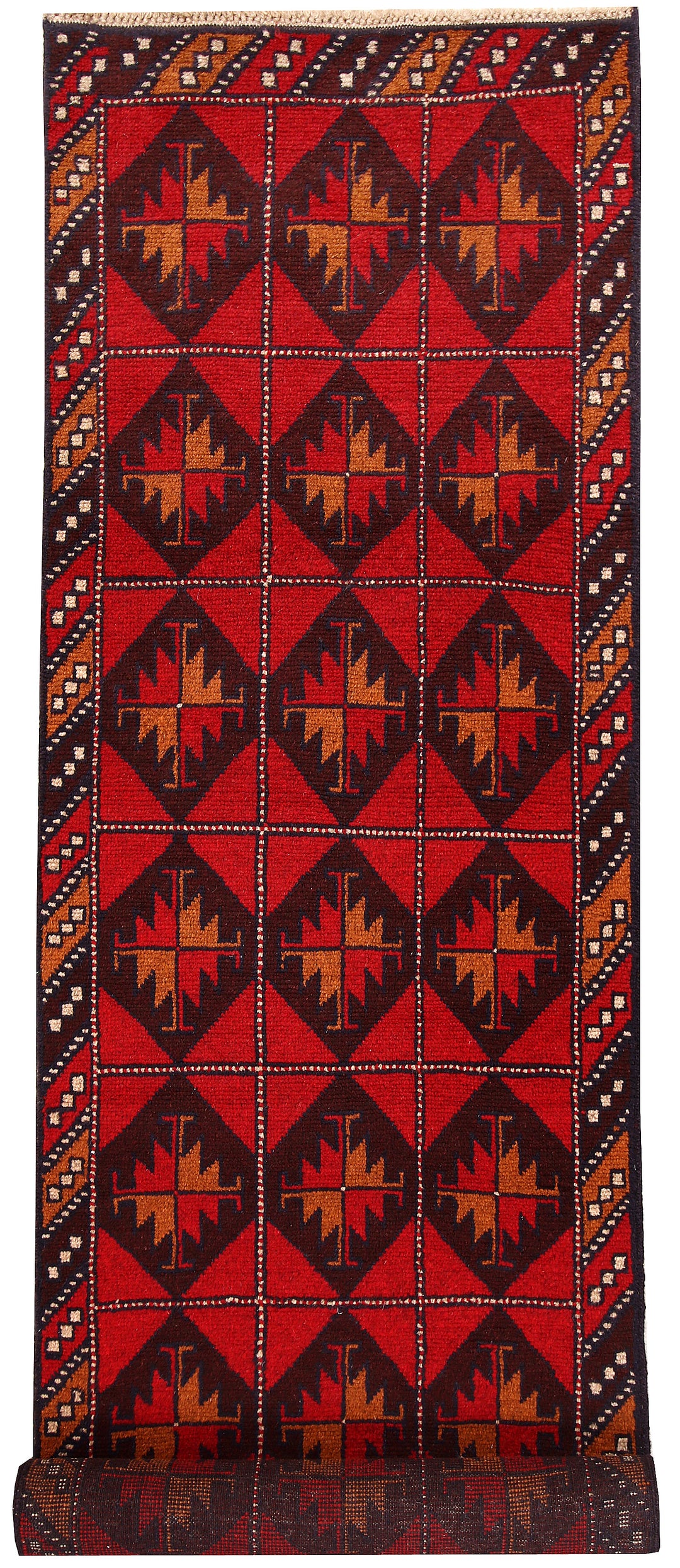 Firebrick Baluchi 2' 6 x 9' 5 - No. 62613 - ALRUG Rug Store