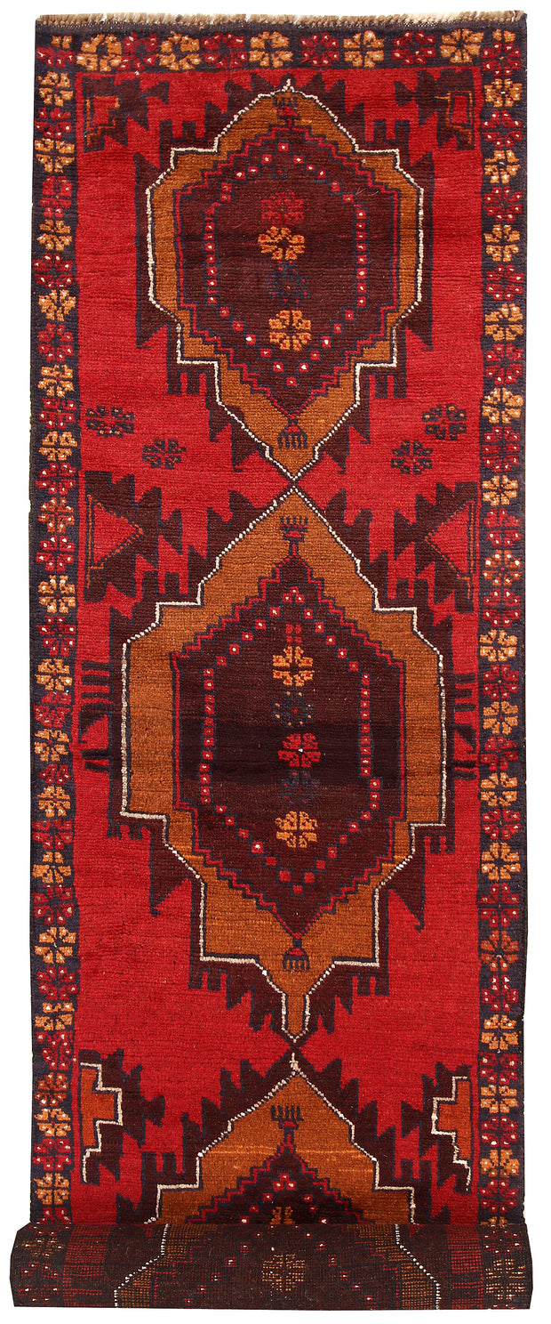 Firebrick Baluchi 2' 6 x 9' 11 - No. 62615 - ALRUG Rug Store