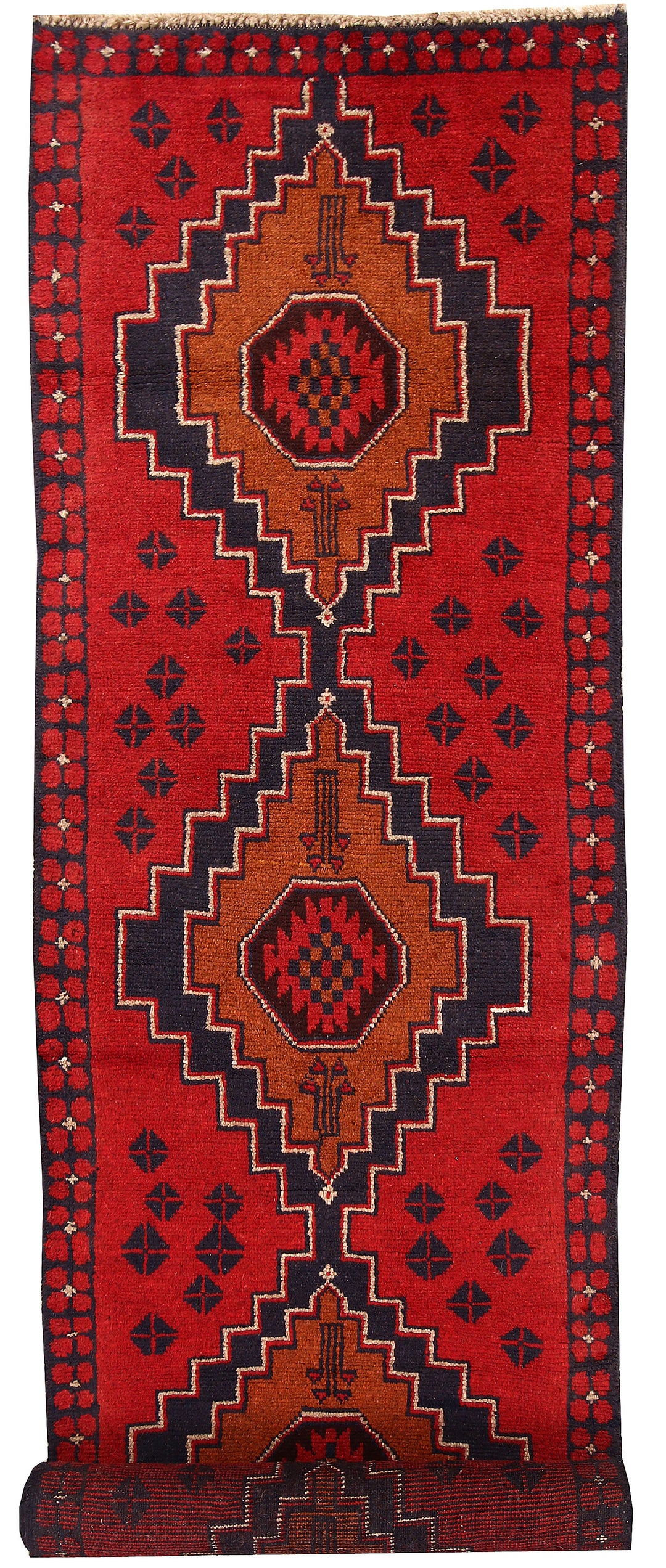 Firebrick Baluchi 2' 6 x 9' 8 - No. 62618 - ALRUG Rug Store