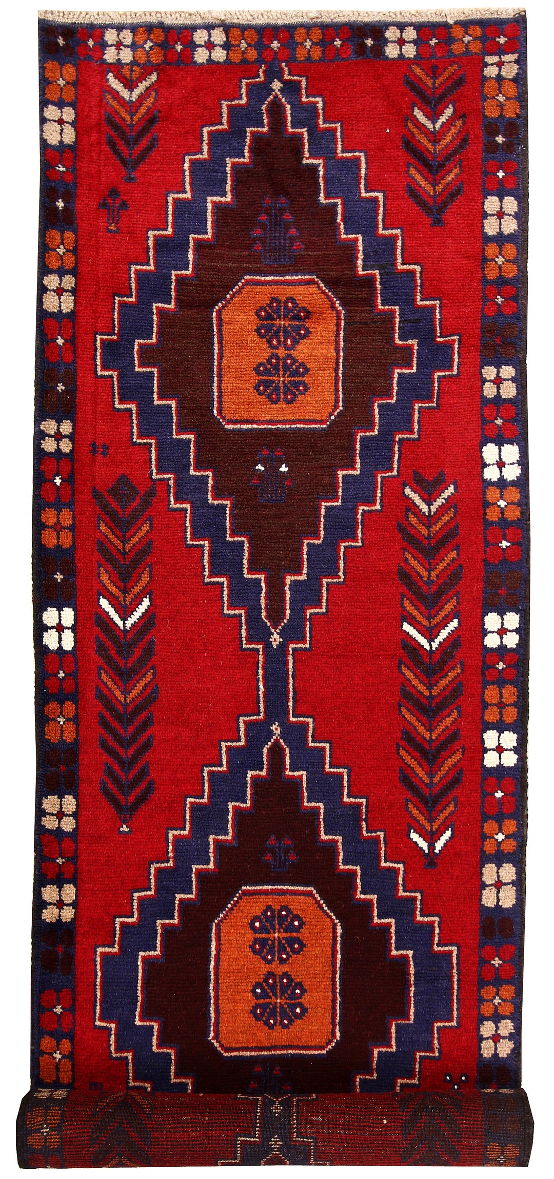 Firebrick Baluchi 2' 9 x 9' 8 - No. 62619 - ALRUG Rug Store