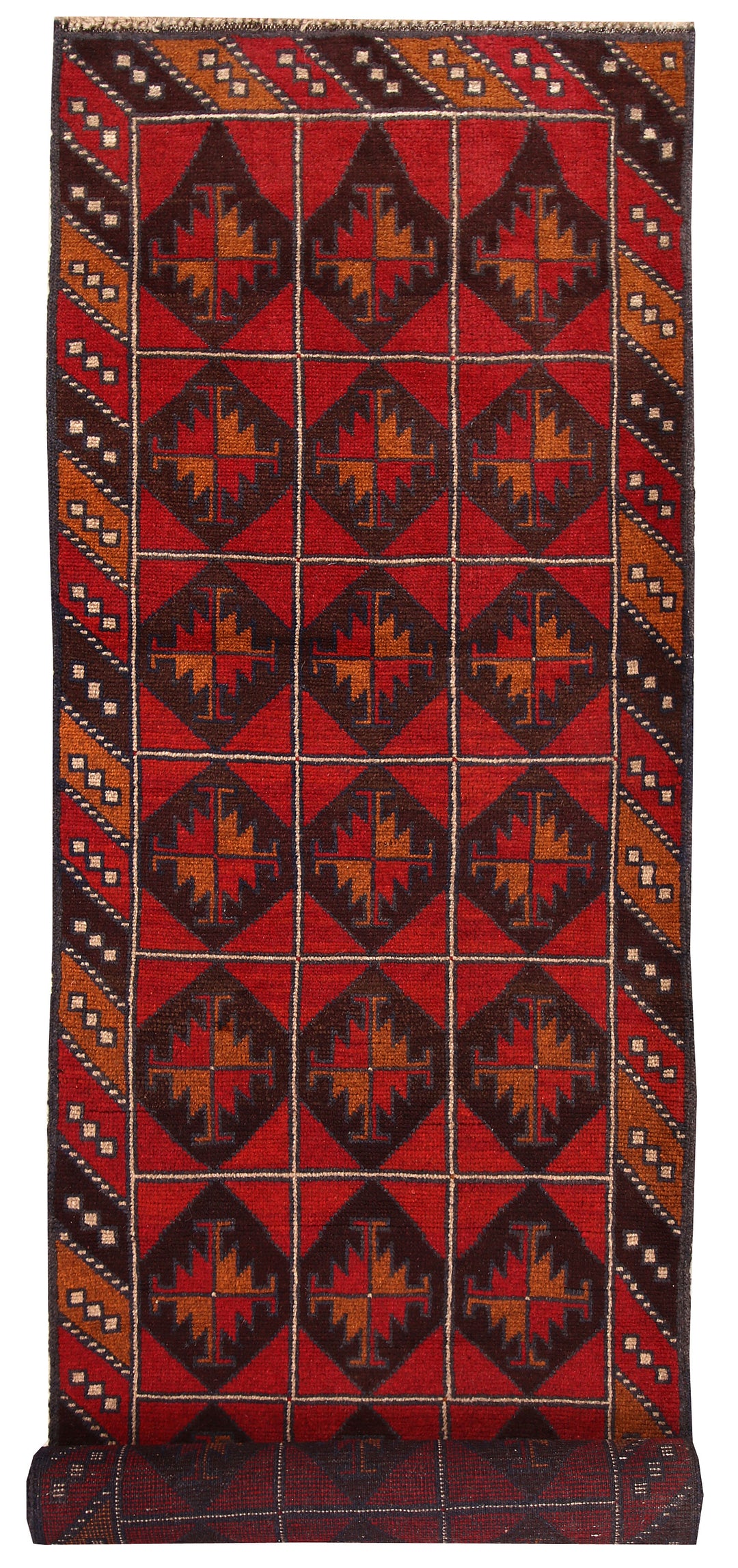 Firebrick Baluchi 2' 7 x 9' 6 - No. 62623 - ALRUG Rug Store