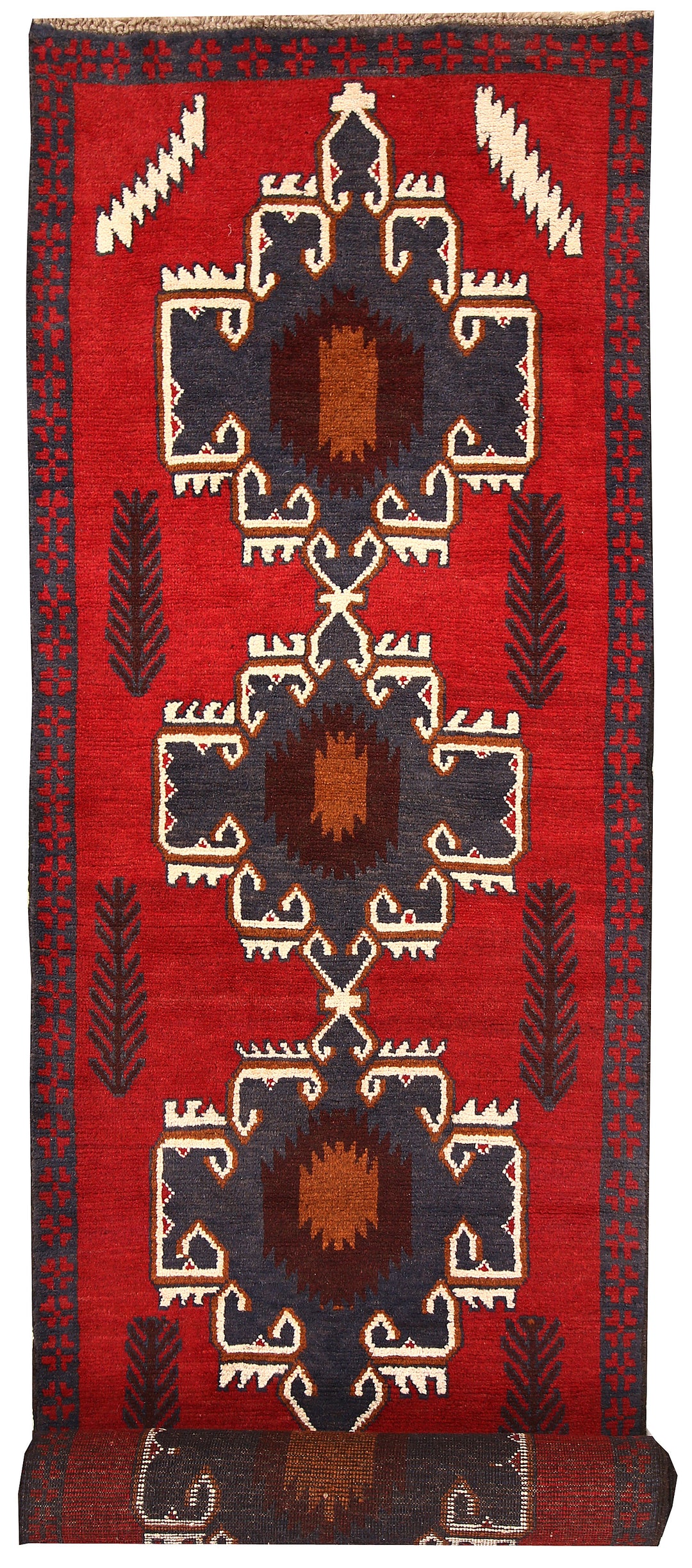 Firebrick Baluchi 2' 7 x 10' 10 - No. 62624 - ALRUG Rug Store