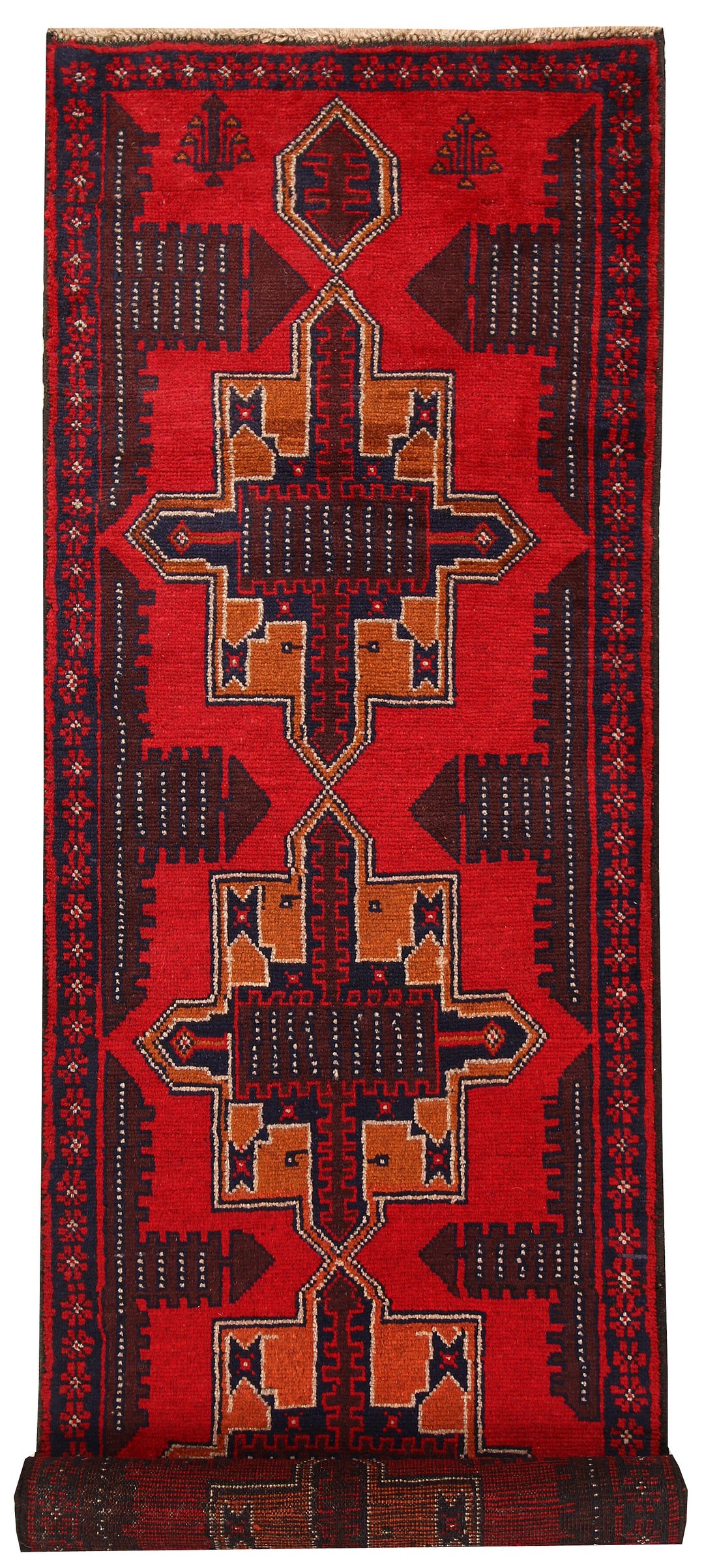Firebrick Baluchi 2' 7 x 9' 5 - No. 62625 - ALRUG Rug Store