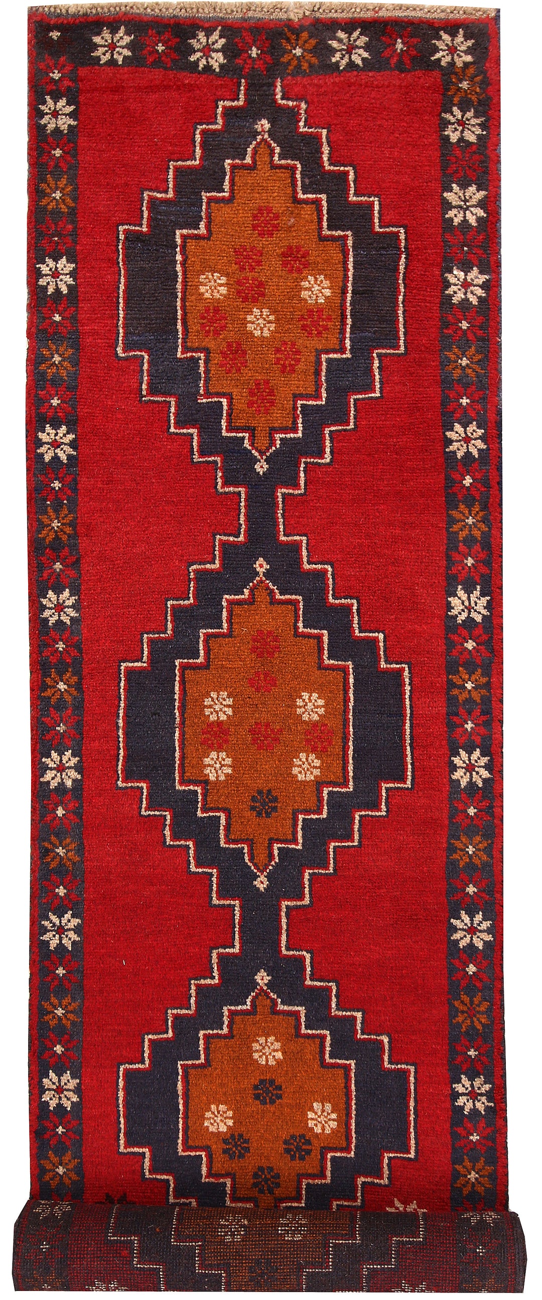 Firebrick Baluchi 2' 5 x 9' 9 - No. 62631 - ALRUG Rug Store