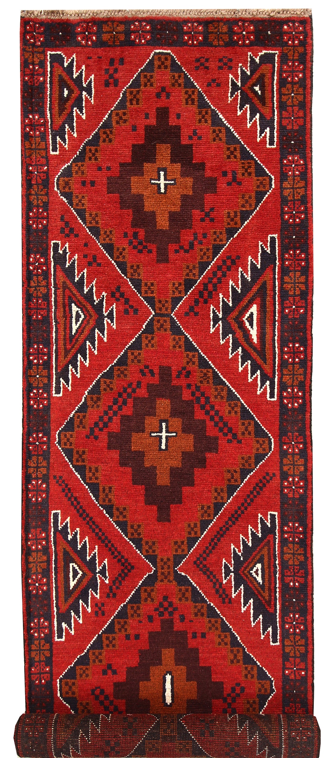 Firebrick Baluchi 2' 6 x 9' 4 - No. 62632 - ALRUG Rug Store