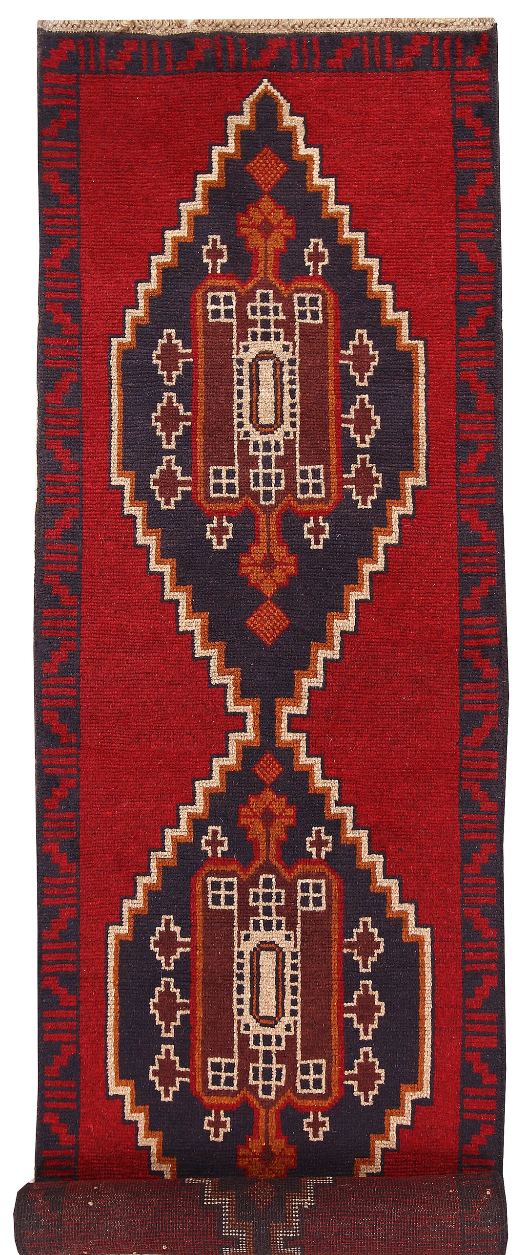 Firebrick Baluchi 2' 5 x 9' 8 - No. 62633 - ALRUG Rug Store