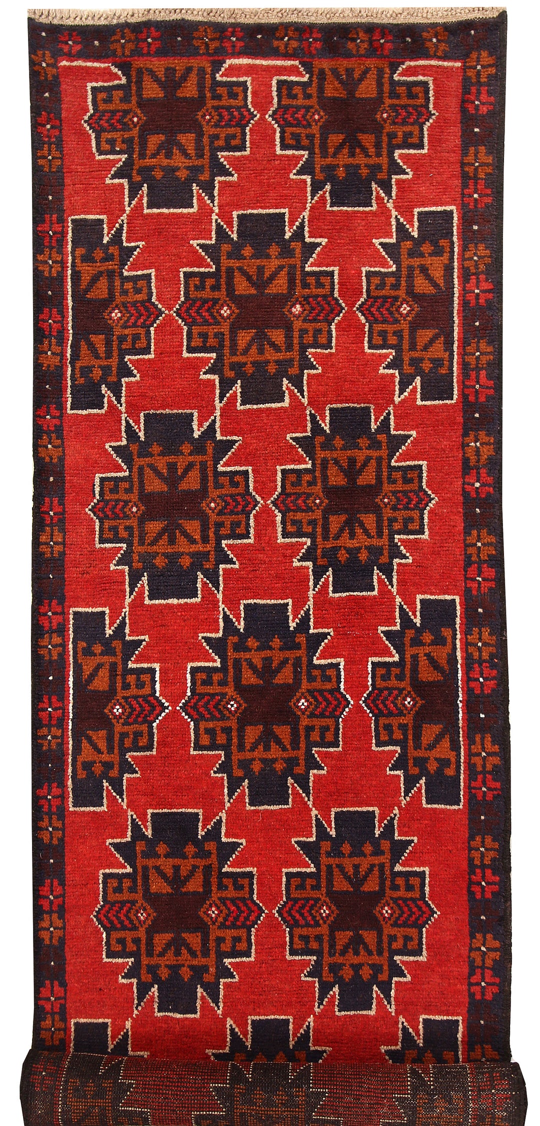 Orange Red Baluchi 2' 7 x 9' 7 - No. 62634 - ALRUG Rug Store