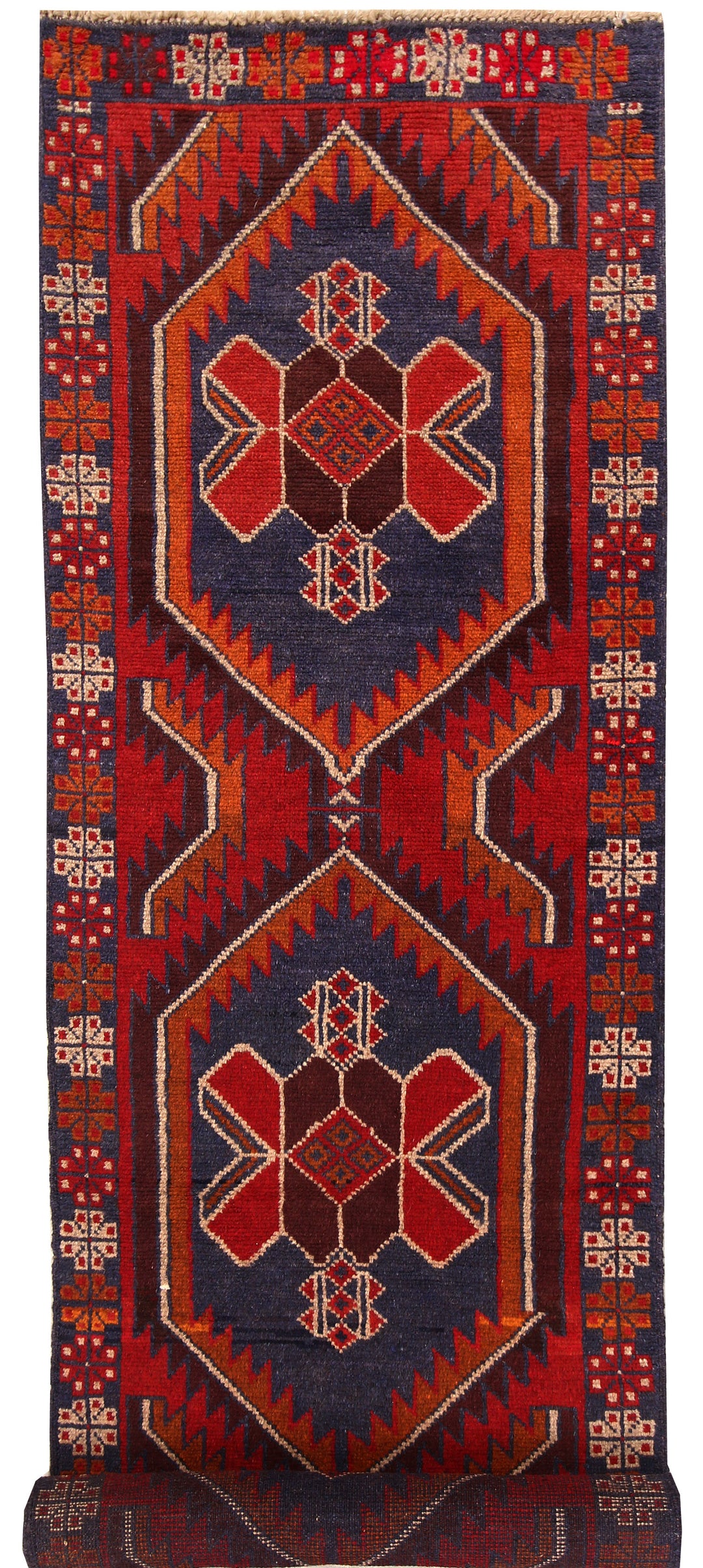 Firebrick Baluchi 2' 6 x 9' 7 - No. 62638 - ALRUG Rug Store