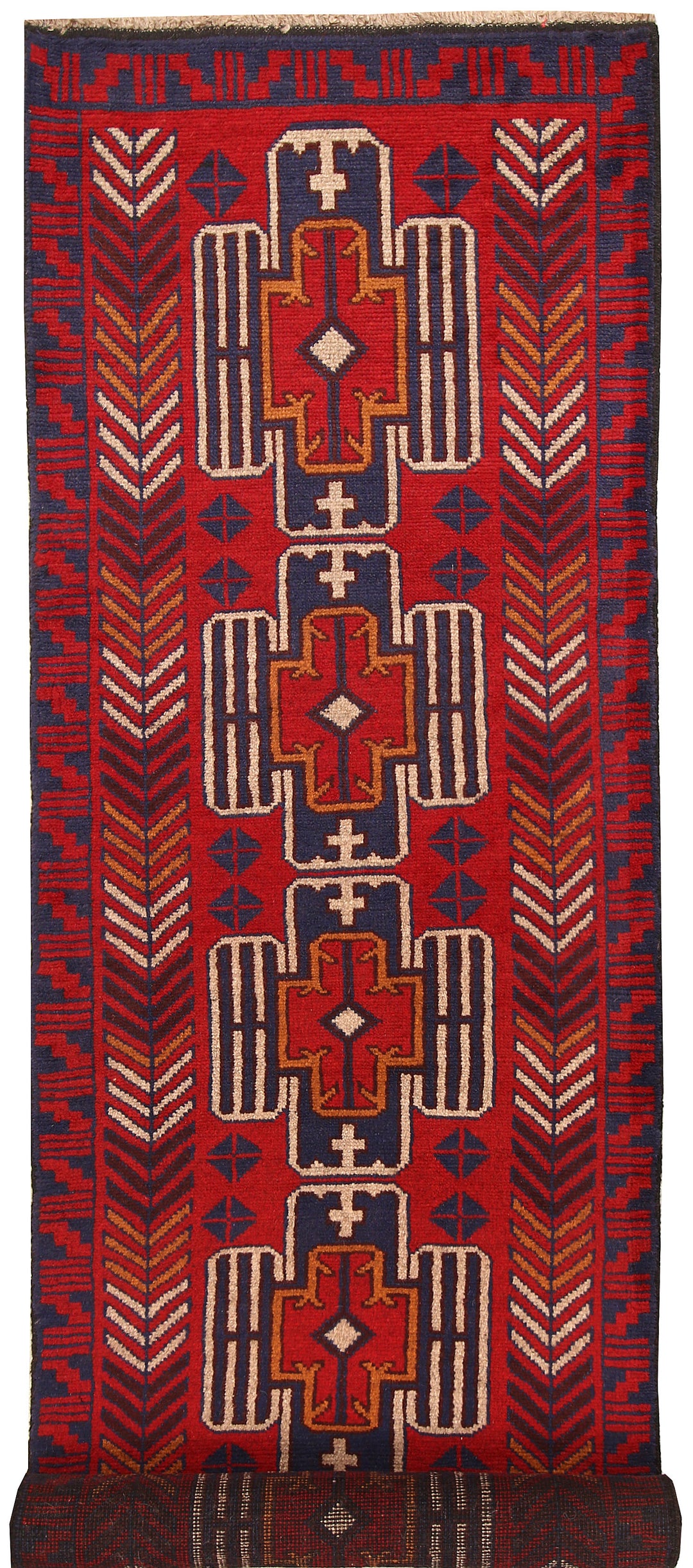 Firebrick Baluchi 2' 7 x 8' 8 - No. 62639 - ALRUG Rug Store