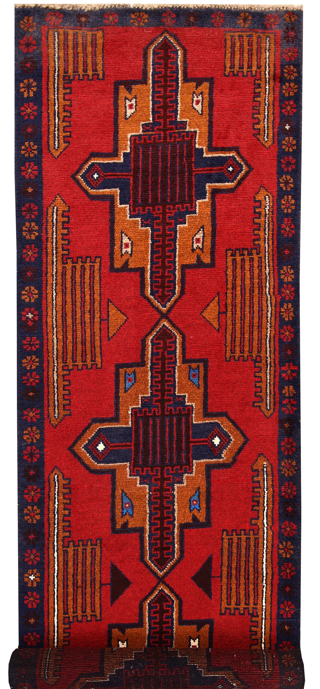 Firebrick Baluchi 2' 7 x 9' 6 - No. 62640 - ALRUG Rug Store