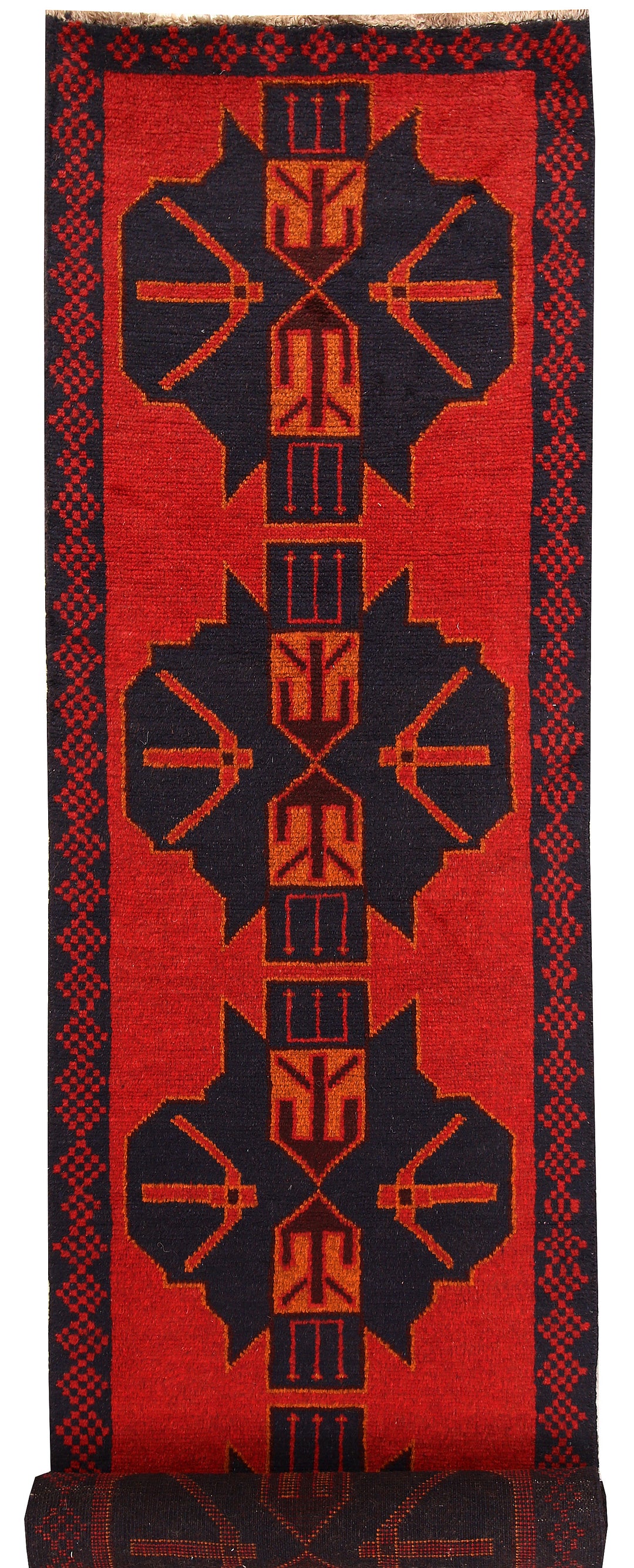 Firebrick Baluchi 2' 4 x 9' 10 - No. 62642 - ALRUG Rug Store