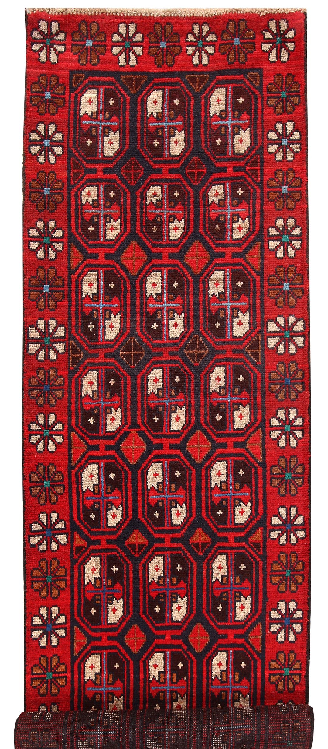 Firebrick Baluchi 2' 7 x 9' 5 - No. 62651 - ALRUG Rug Store