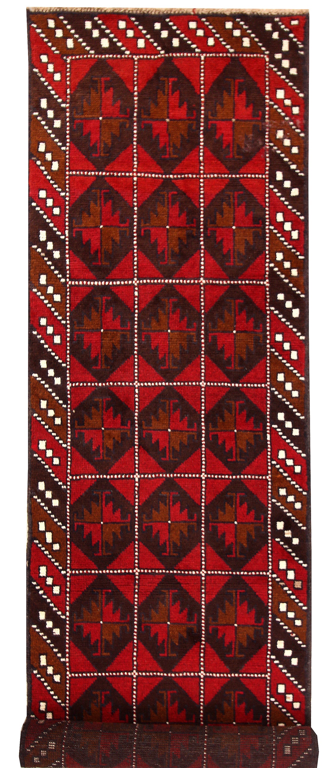 Firebrick Baluchi 2' 6 x 9' 5 - No. 62652 - ALRUG Rug Store