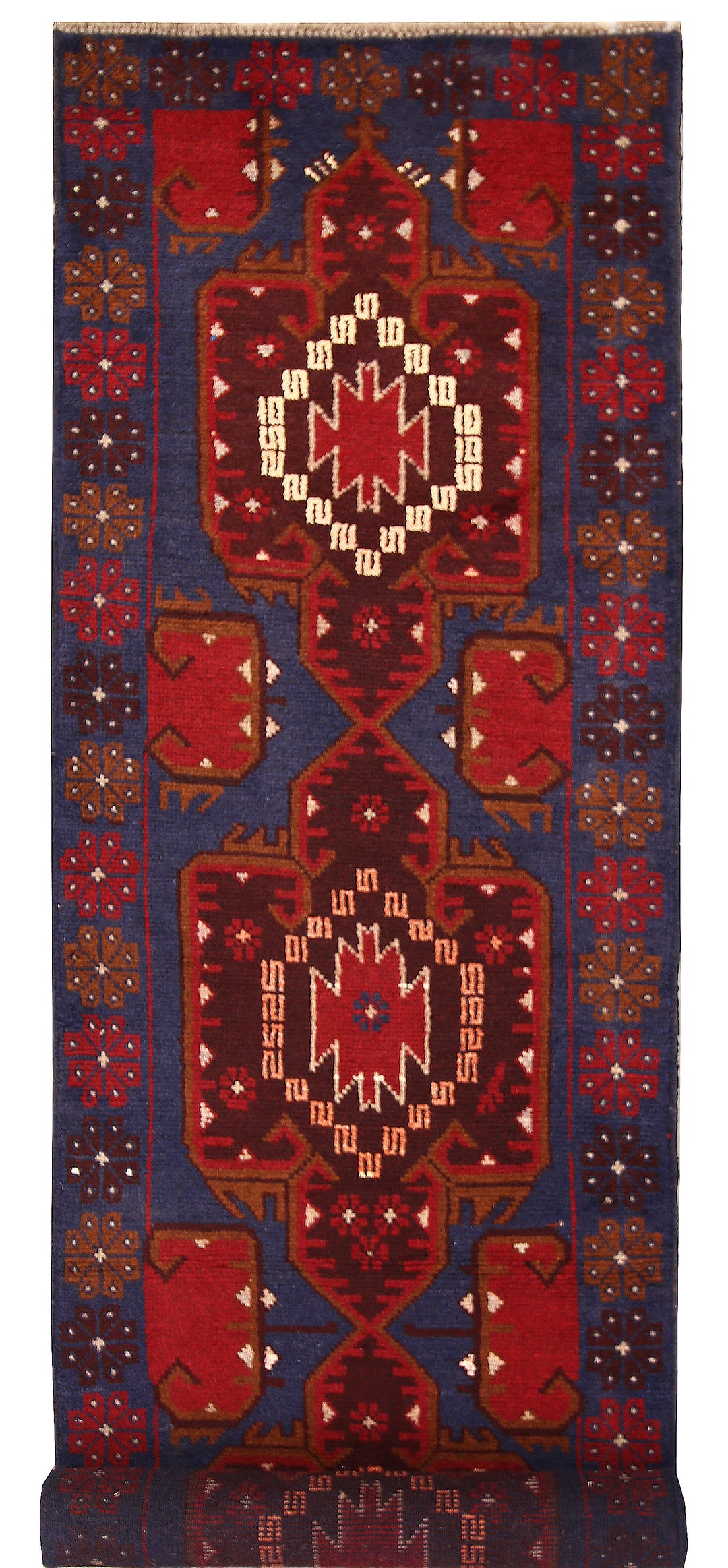 Dark Blue Baluchi 2' 6 x 9' 7 - No. 62653 - ALRUG Rug Store
