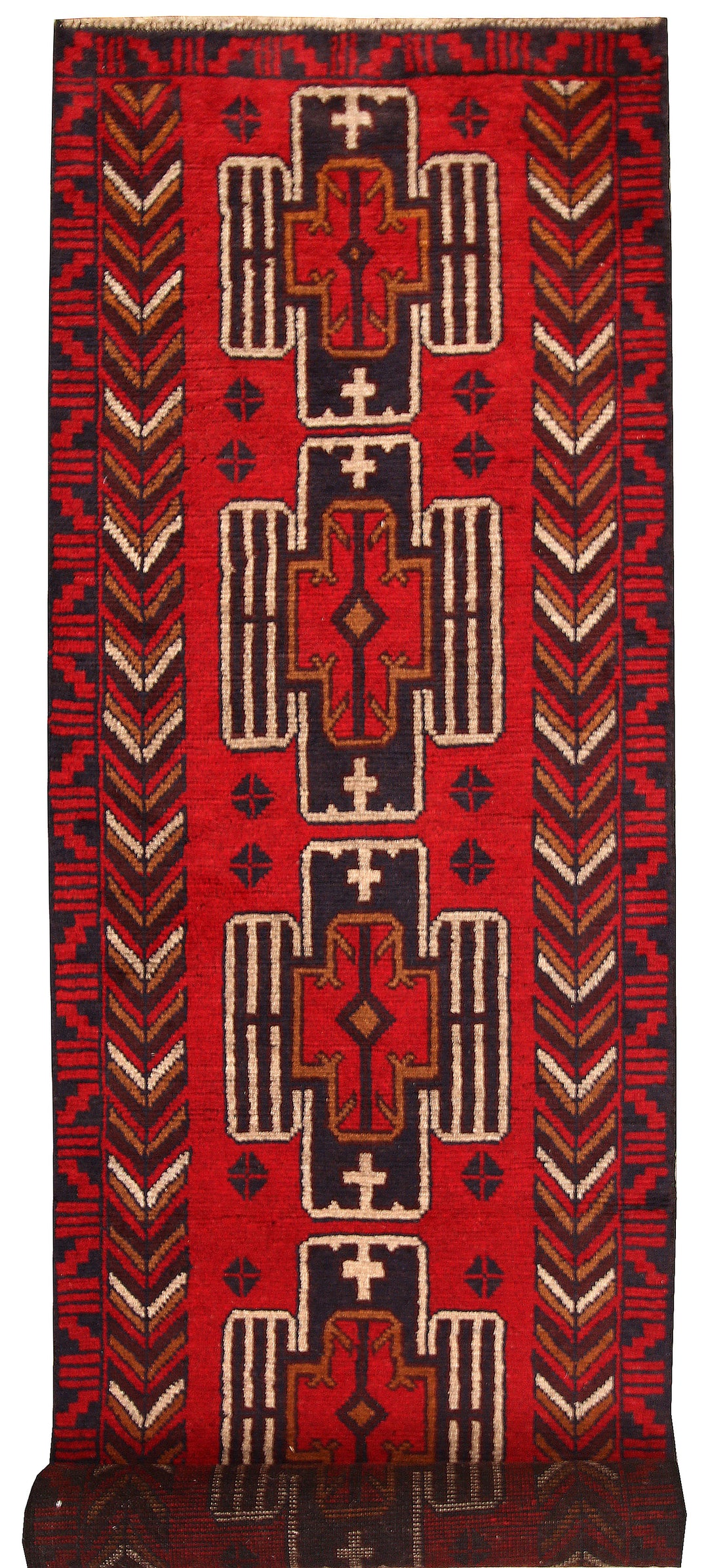 Firebrick Baluchi 2' 7 x 9' 9 - No. 62655 - ALRUG Rug Store
