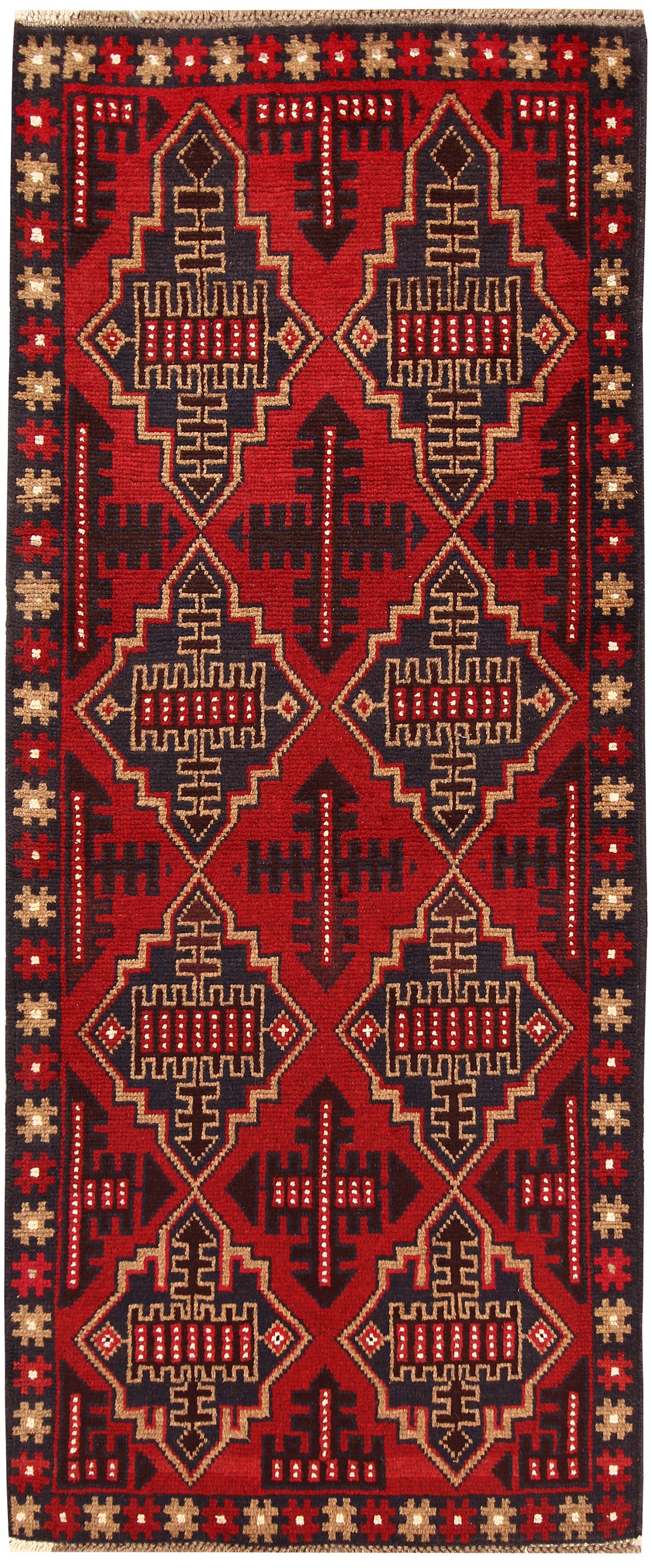 Firebrick Baluchi 2' 7 x 6' 7 - No. 62671 - ALRUG Rug Store