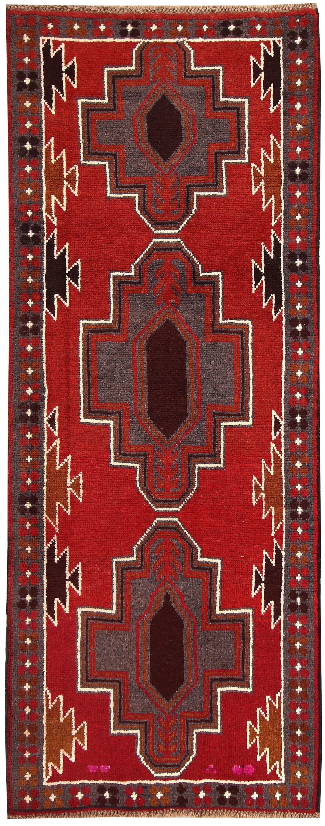 Firebrick Baluchi 2' 6 x 6' 6 - No. 62673 - ALRUG Rug Store