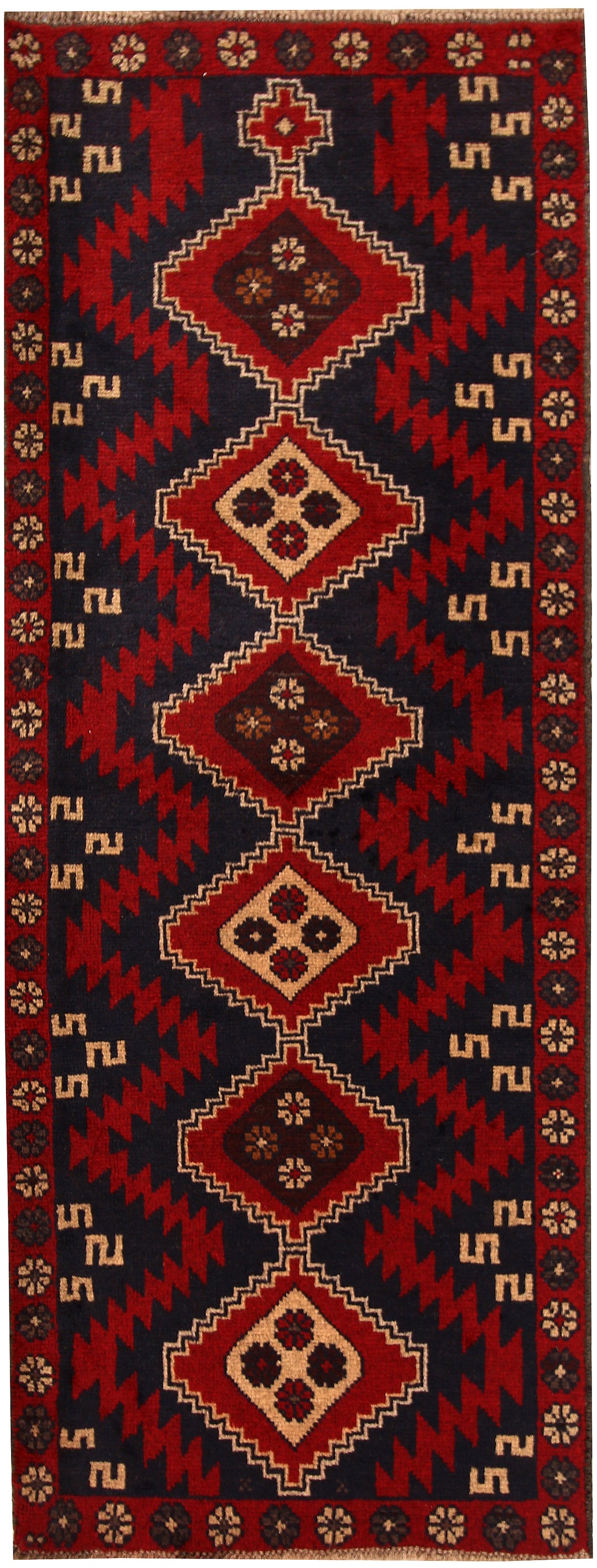 Dark Blue Baluchi 2' 7 x 6' 4 - No. 62696 - ALRUG Rug Store