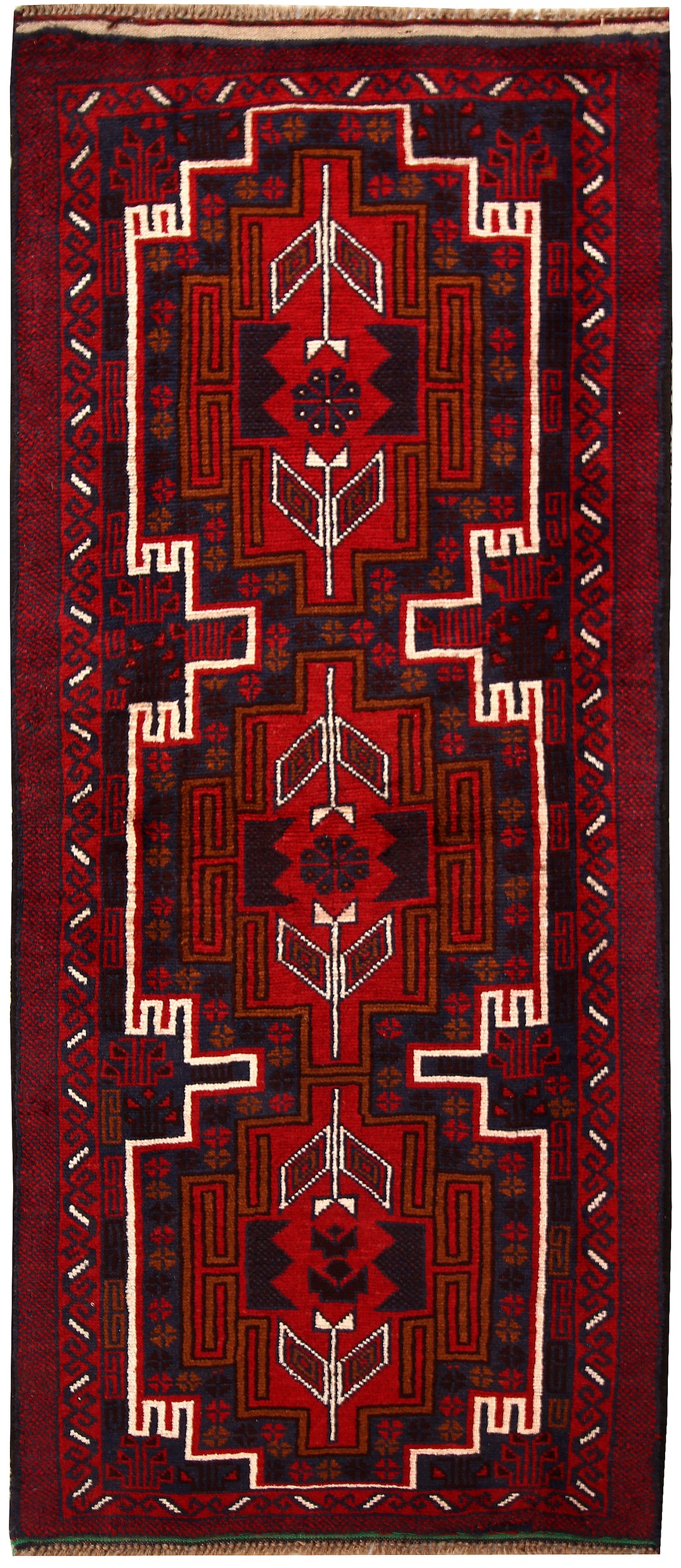 Firebrick Baluchi 2' 10 x 6' 6 - No. 62699 - ALRUG Rug Store