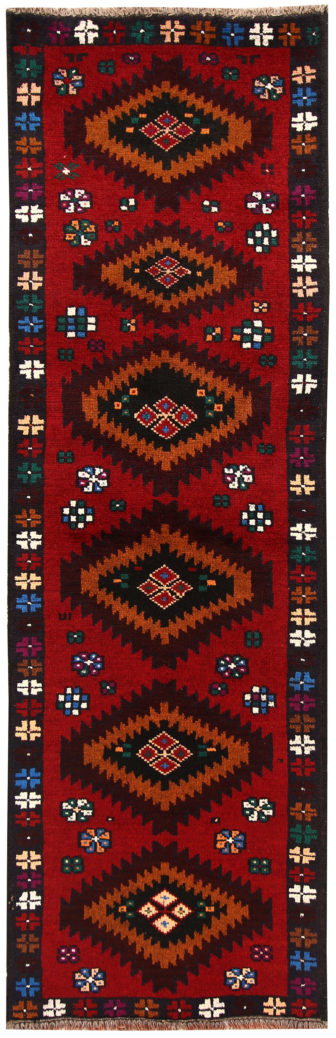 Firebrick Baluchi 2' 1 x 6' 7 - No. 62735 - ALRUG Rug Store