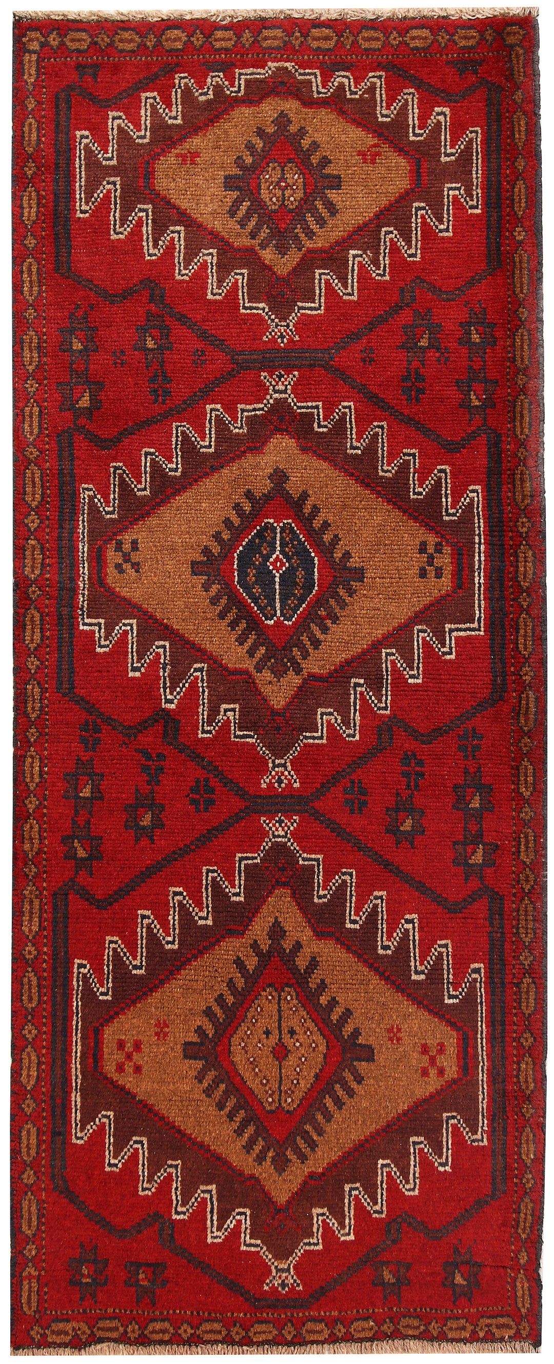 Firebrick Baluchi 2' 6 x 6' 4 - No. 62739 - ALRUG Rug Store