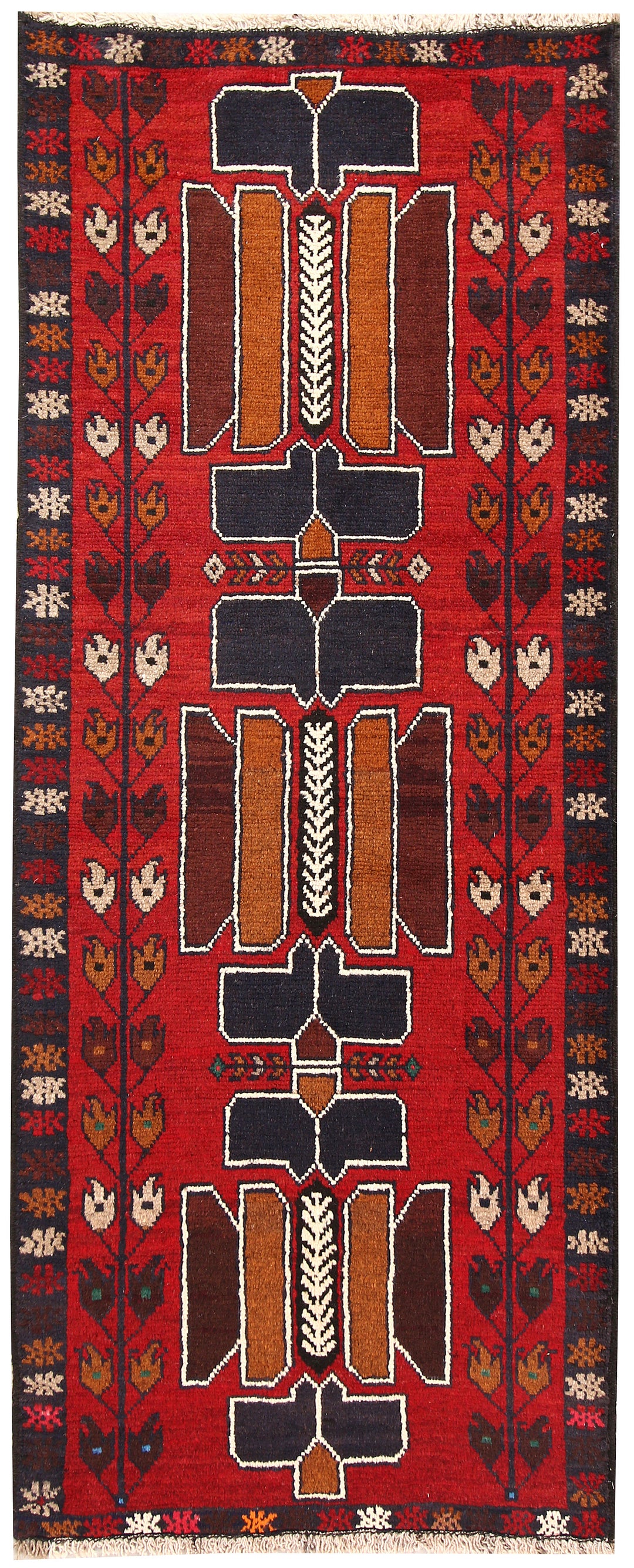 Firebrick Baluchi 2' 6 x 6' 1 - No. 62757 - ALRUG Rug Store
