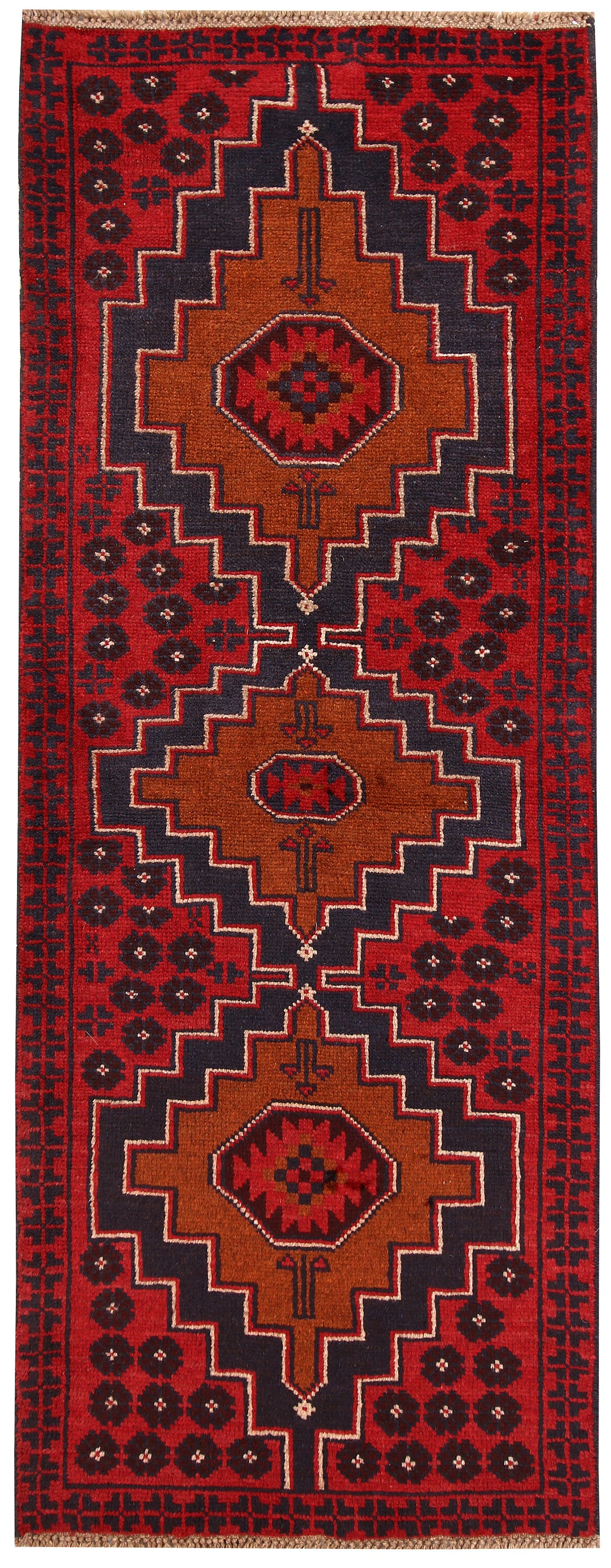 Firebrick Baluchi 2' 6 x 6' 7 - No. 62768 - ALRUG Rug Store