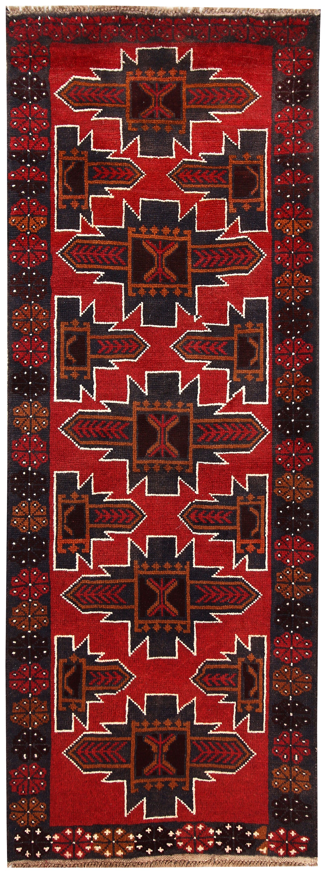 Firebrick Baluchi 2' 6 x 6' 9 - No. 62769 - ALRUG Rug Store